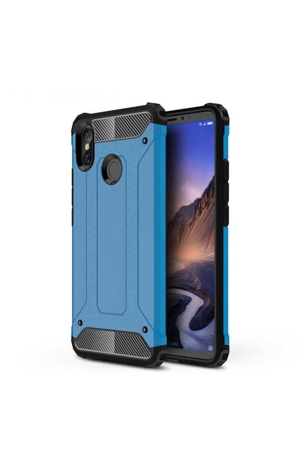 halkhouse Xiaomi Mi Max 3 Kılıf Zırh Tank Sert Korumalı Silikon Crash Silikon Kapak