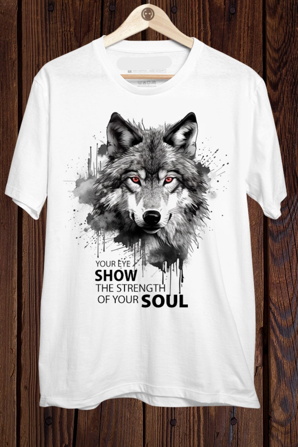 Wish BF YOUR EYE SHOW THE STRENGTH OF YOUR SOUL Baskılı Oversize T-shirt
