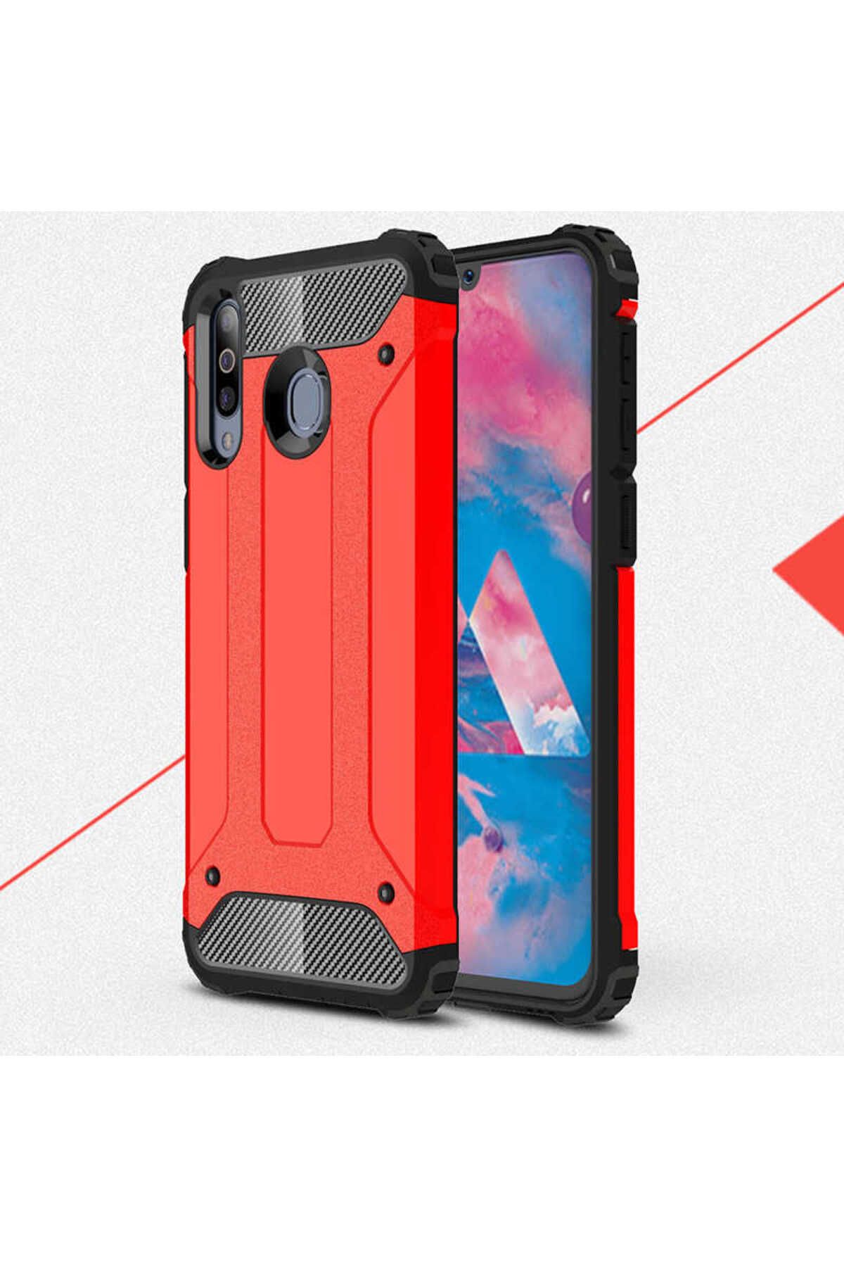 halkhouse Galaxy M30 Kılıf Zırh Tank Sert Korumalı Silikon Crash Silikon Kapak
