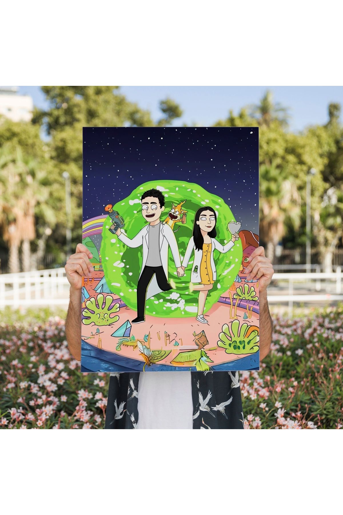 ÇELİKLER HEDİYE Kişiye Özel Karikatür Kanvas – Fotoğraftan Hazırlanan Hediye Tablo