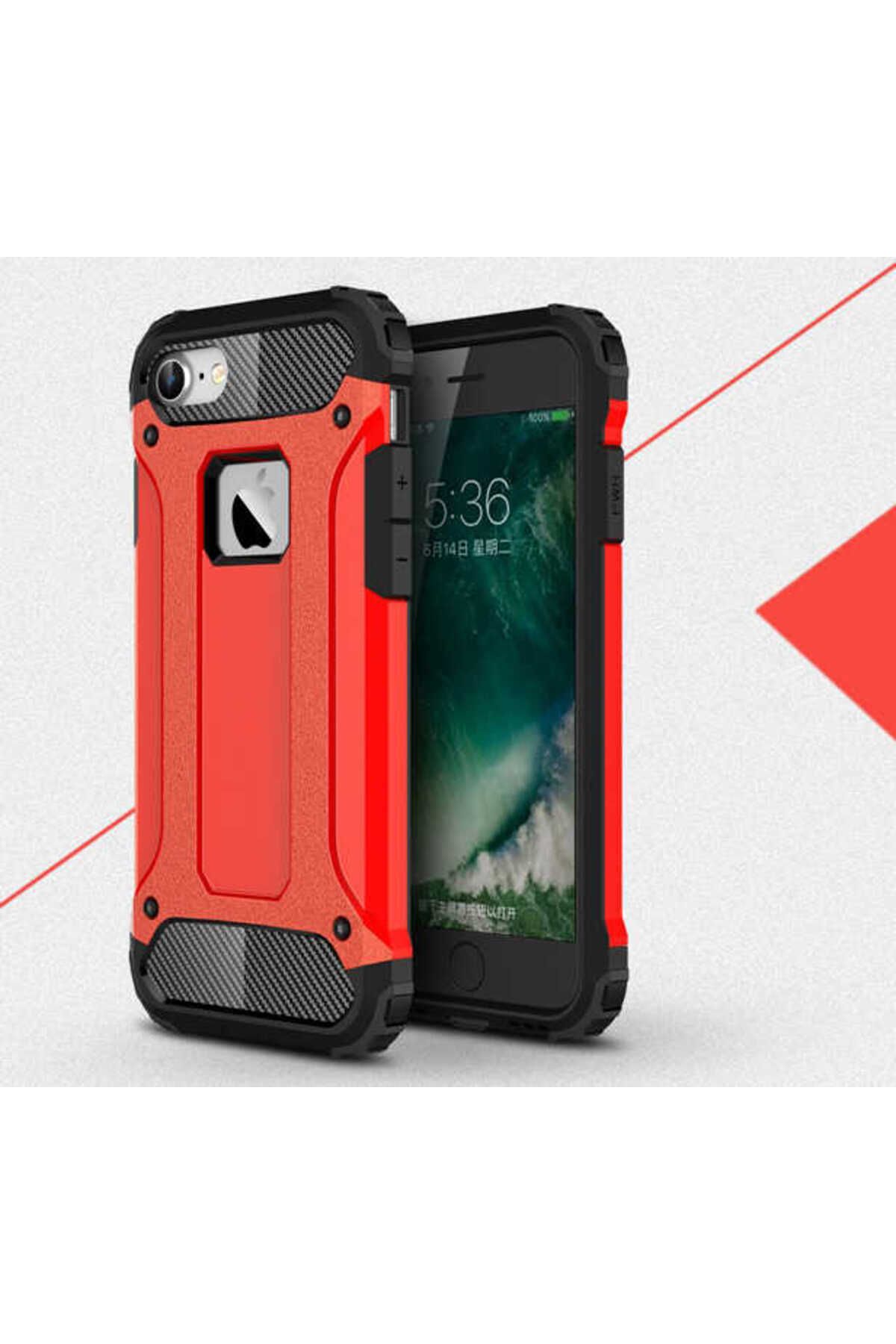 halkhouse Apple iPhone 7 Kılıf Zırh Tank Sert Korumalı Silikon Crash Silikon Kapak
