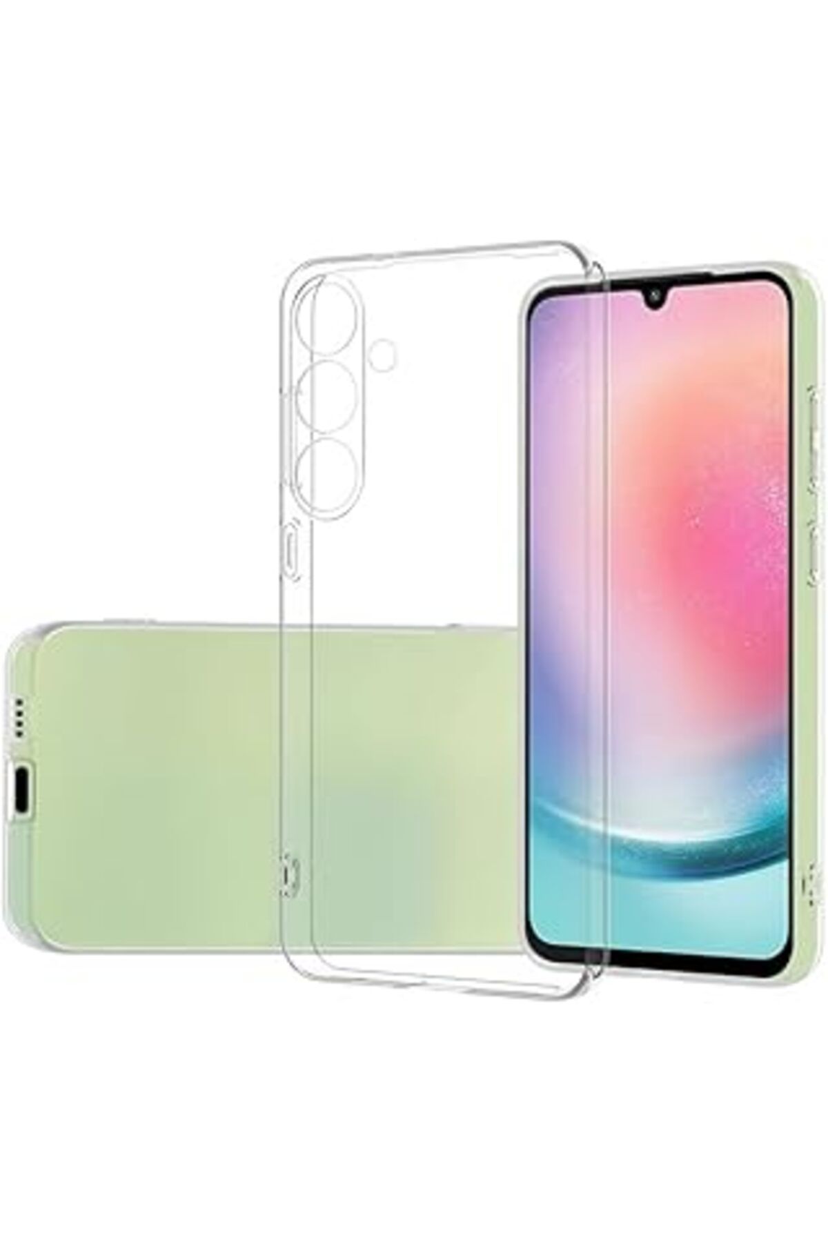 Pazarcan Zore Galaxy İle Uyumlu S25 Plus Kılıf Süper Silikon Kapak, Şeffaf