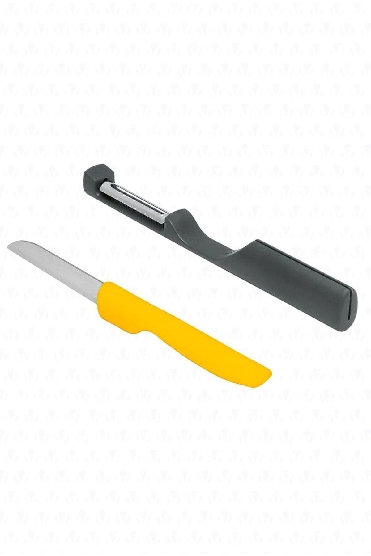 mazıdağı mazzıdağ Delos 2 In 1 Paslanmaz Çelik Bıçak Ve Soyacak Seti Turuncu Vlt1426 new store 1133631