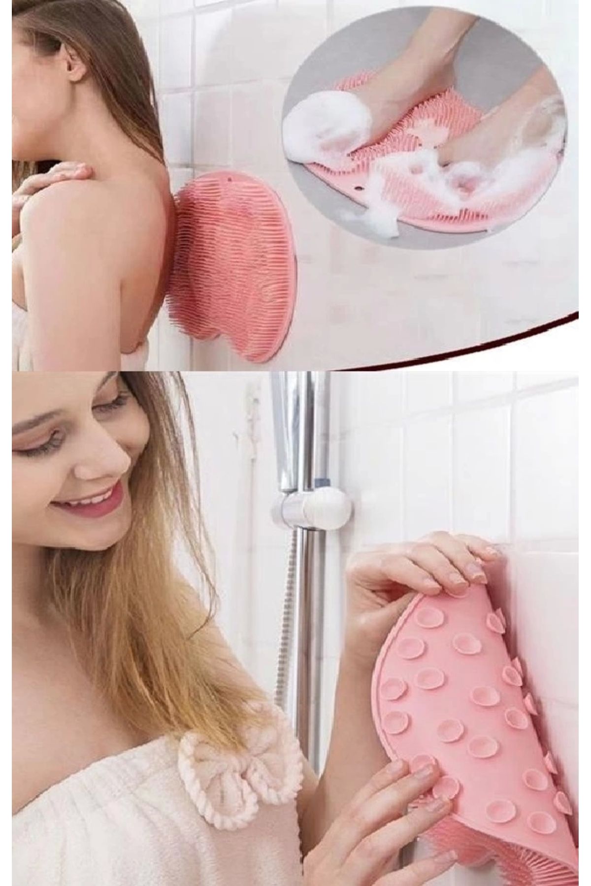 shop Kelebek Model Vantuzlu Ayak Duş Matı Silikon - Masaj Pedi