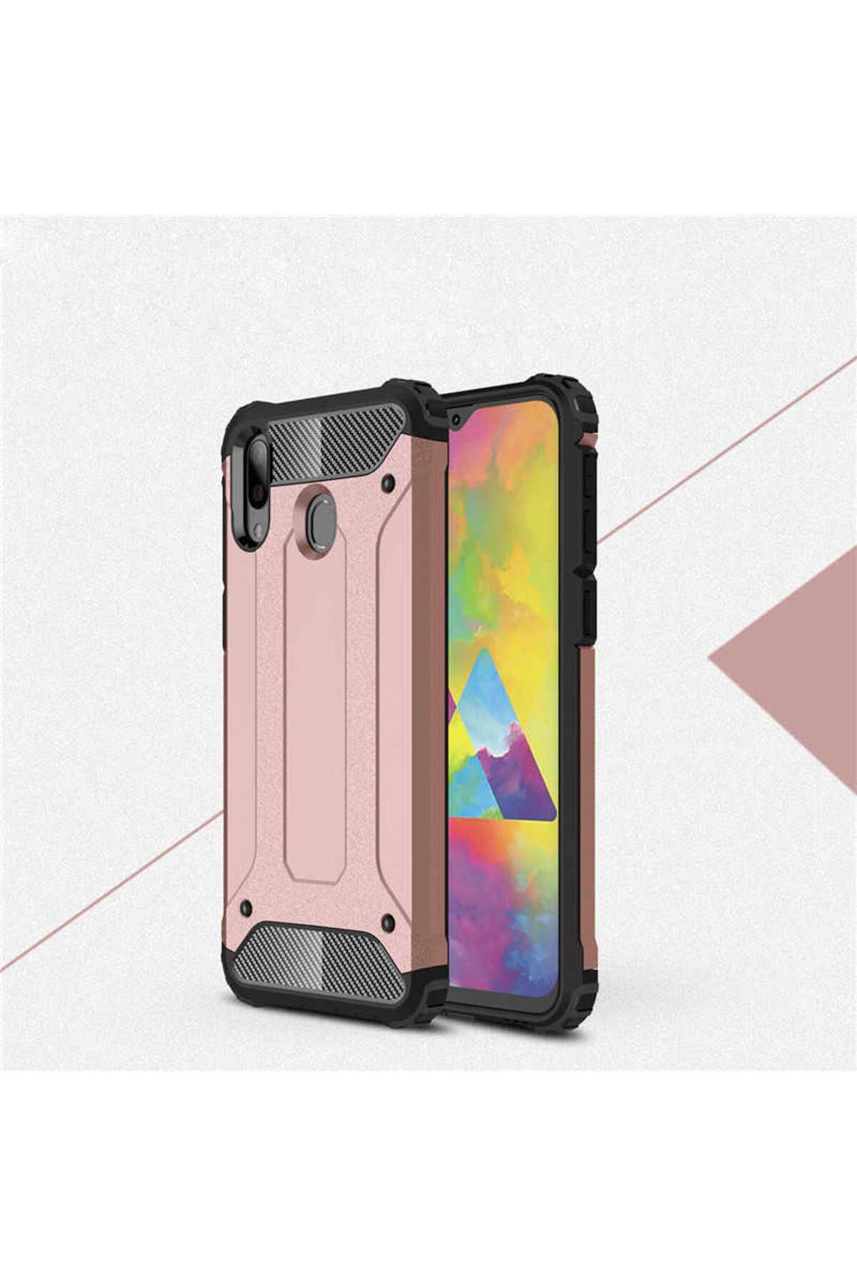 halkhouse Galaxy M20 Kılıf Zırh Tank Sert Korumalı Silikon Crash Silikon Kapak