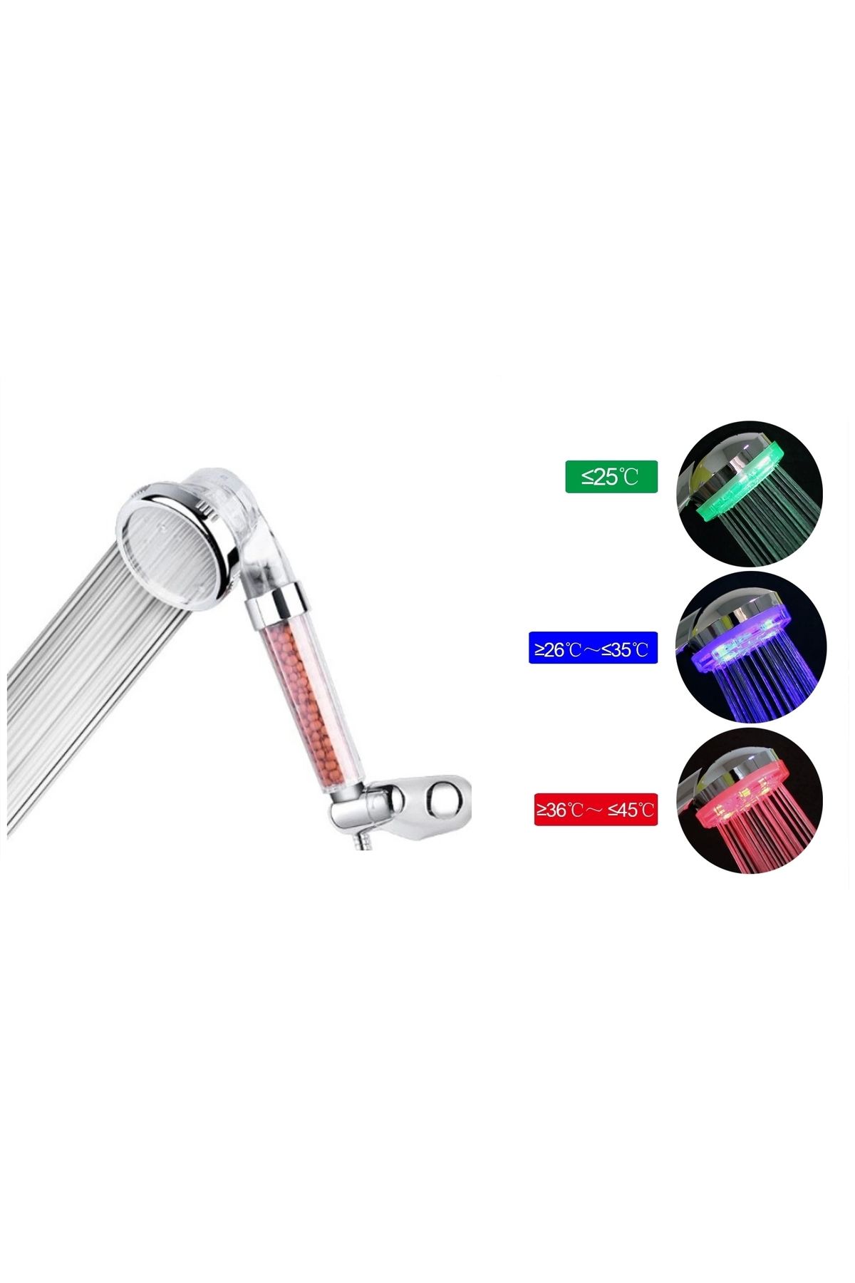 shop Renk Değiştiren Led Işıklı Tasarruflu Tazyikli Duş Başlığı