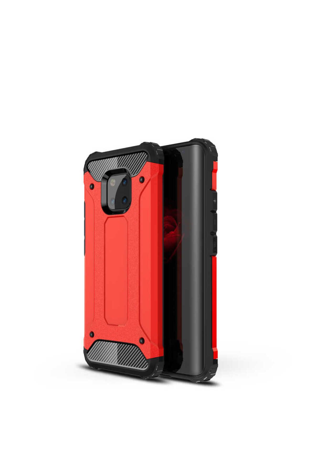 halkhouse Huawei Mate 20 Pro Kılıf Zırh Tank Sert Korumalı Silikon Crash Silikon Kapak