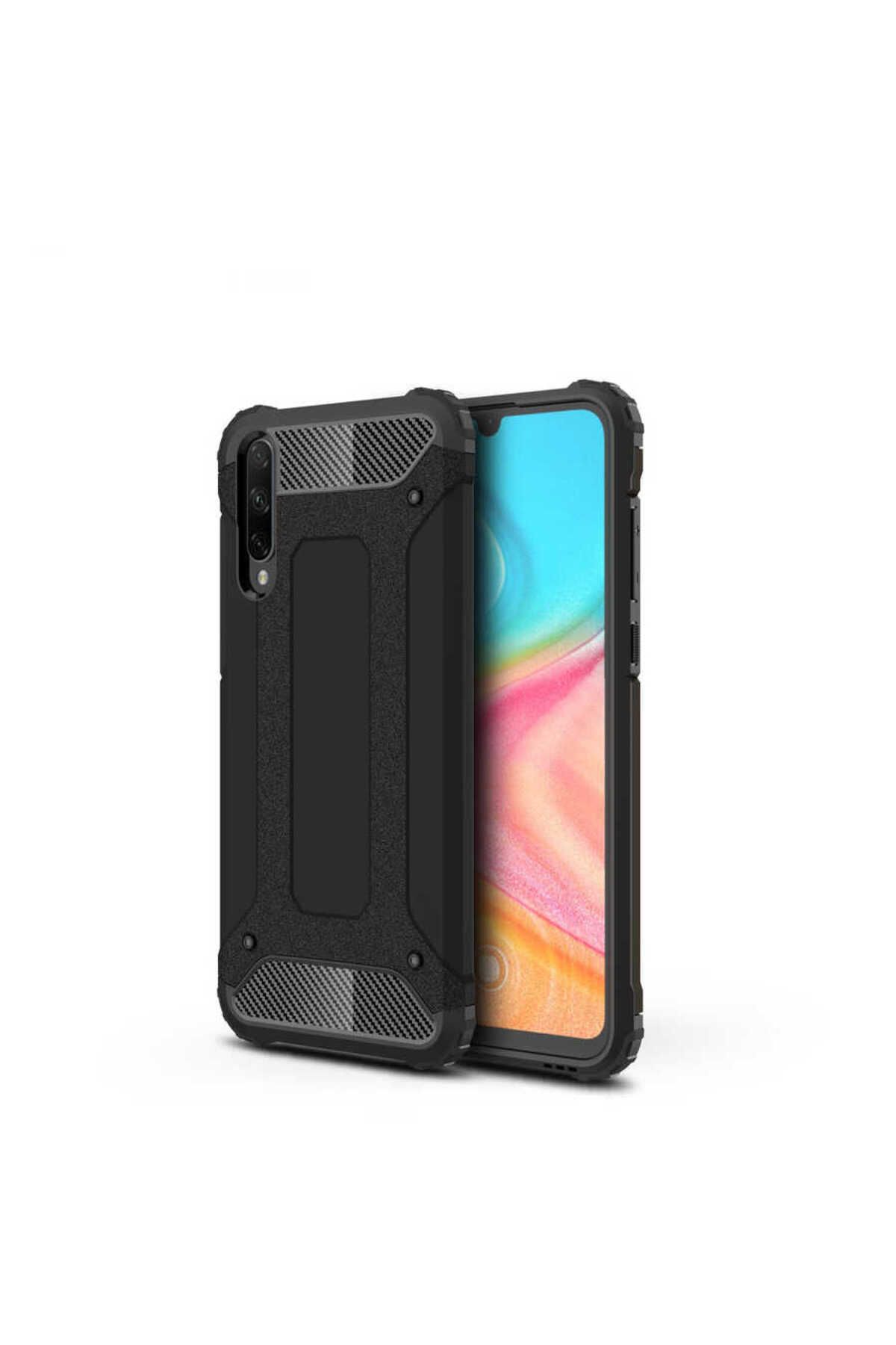 halkhouse Huawei Honor 20 Lite Kılıf Zırh Tank Sert Korumalı Silikon Crash Silikon Kapak
