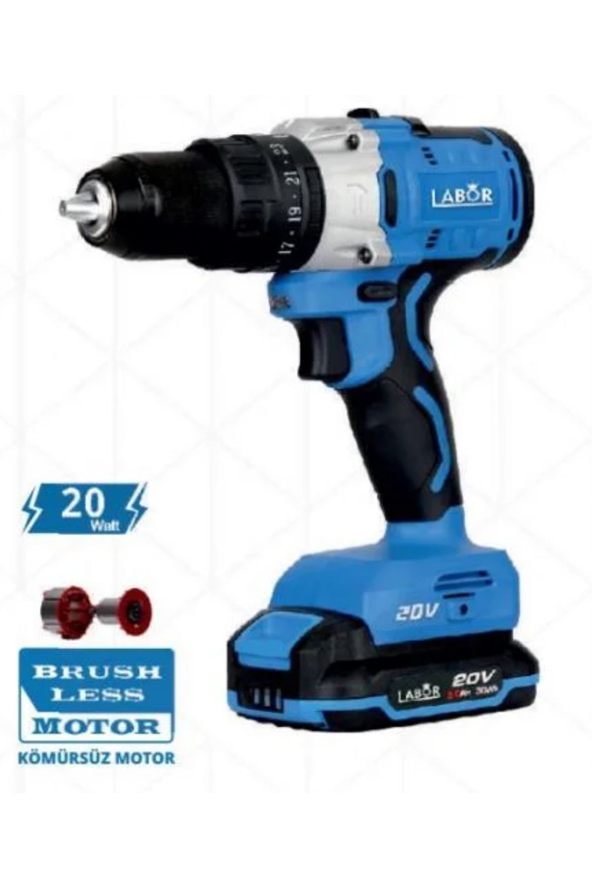 Elioure 20V 2A Şarjlı Darbeli Matkap, güçlü ve hafif tasarım ile kullanım kolaylığı