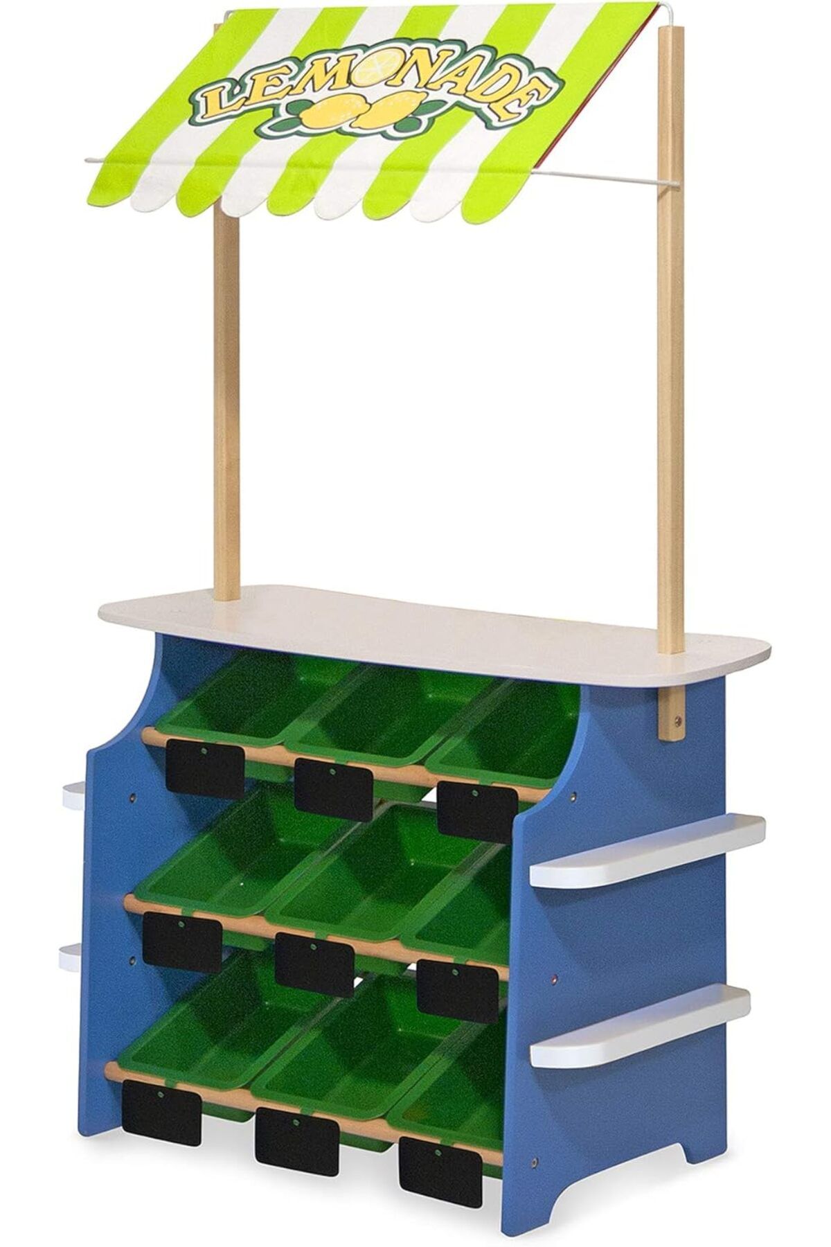 STOREMAX nffastore & Doug ahşap söyleyin ve limonata stand, ters çevrilebilir, tente, 9 Boxen, yazı tahta