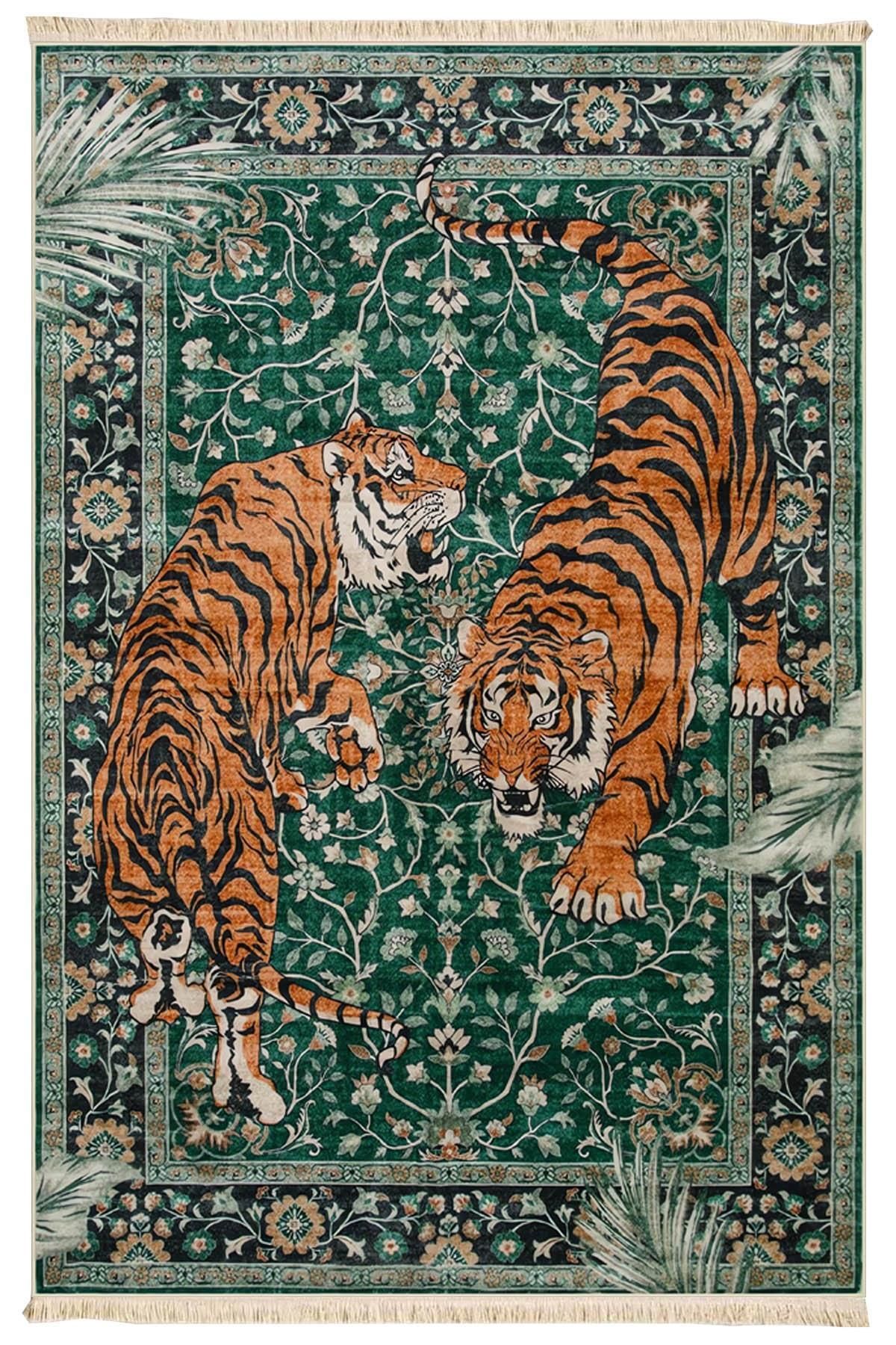 Markaev Tiger Baskılı Dokuma Taban Halı 230 YNG