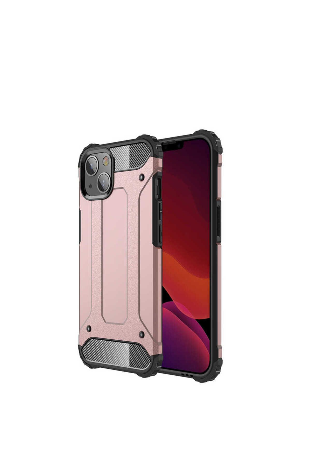 halkhouse Apple iPhone 13 Kılıf Zırh Tank Sert Korumalı Silikon Crash Silikon Kapak