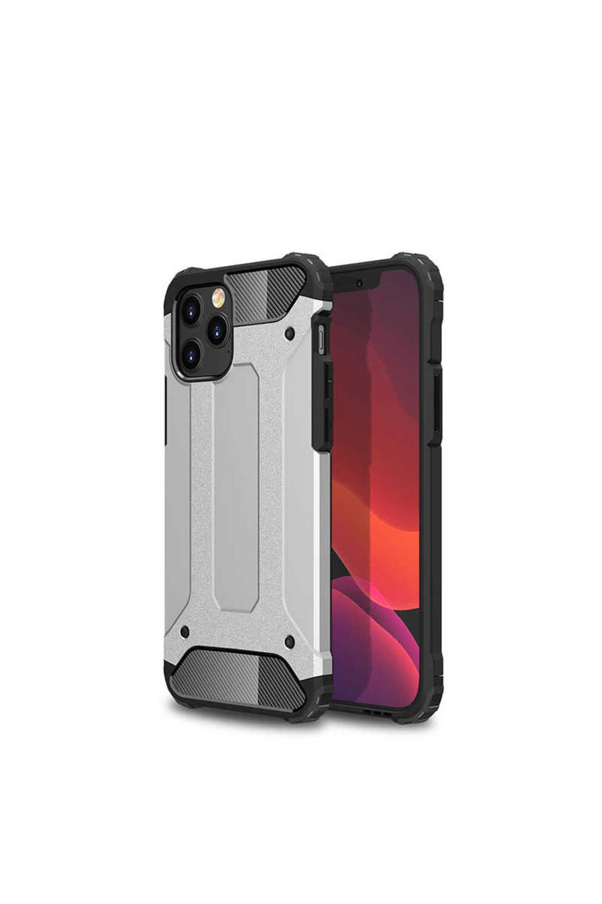 halkhouse Apple iPhone 12 Pro Max Kılıf Zırh Tank Sert Korumalı Silikon Crash Silikon Kapak