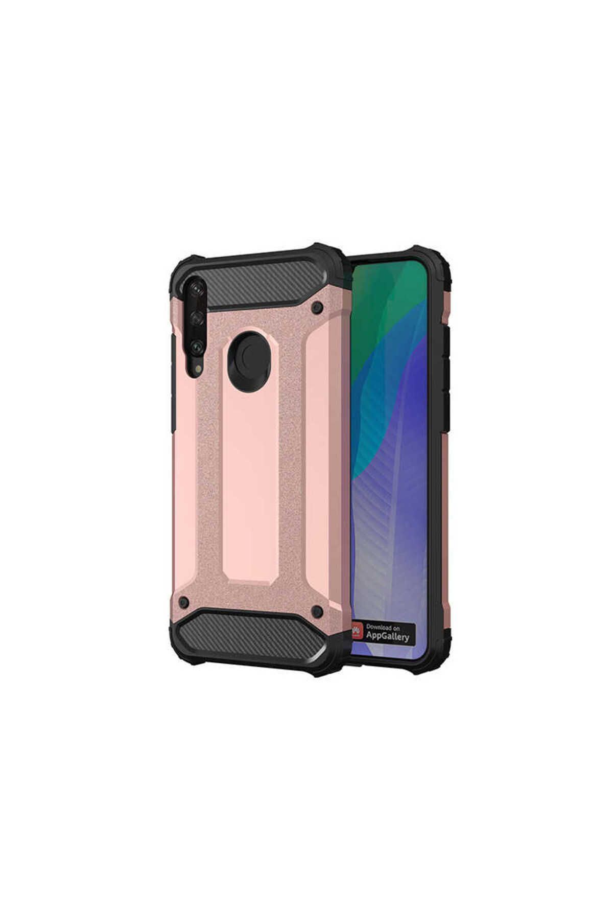 halkhouse Huawei Y6P Kılıf Zırh Tank Sert Korumalı Silikon Crash Silikon Kapak
