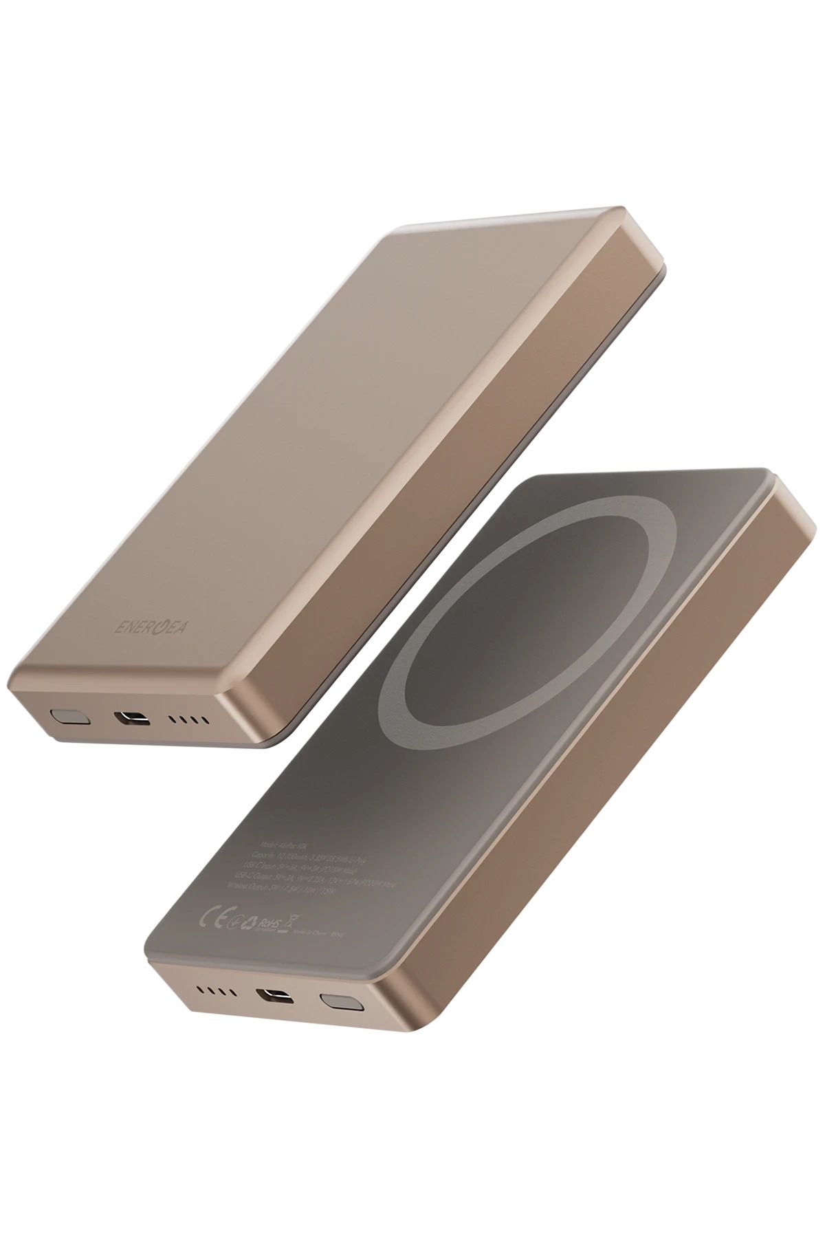 Energea AluPac 10.000 mAh 20W Type-C ve 15W Kablosuz PD Hızlı Şarj Magsafe Powerbank