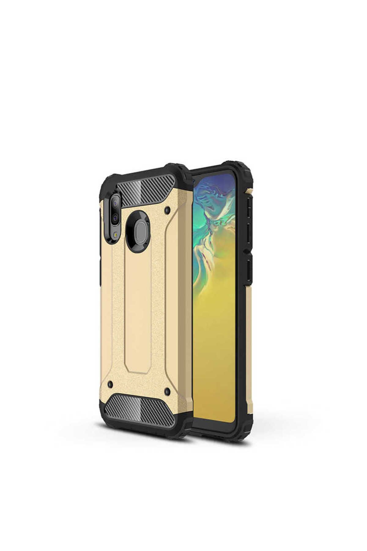 halkhouse Galaxy A20E Kılıf Zırh Tank Sert Korumalı Silikon Crash Silikon Kapak