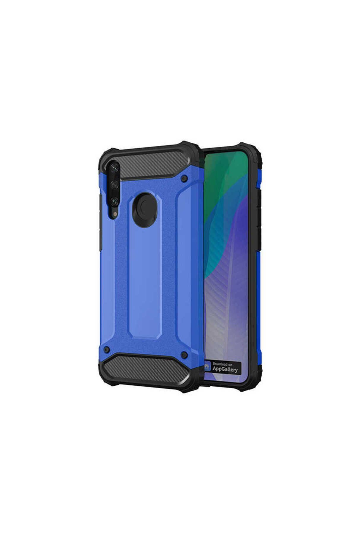 halkhouse Huawei Y6P Kılıf Zırh Tank Sert Korumalı Silikon Crash Silikon Kapak