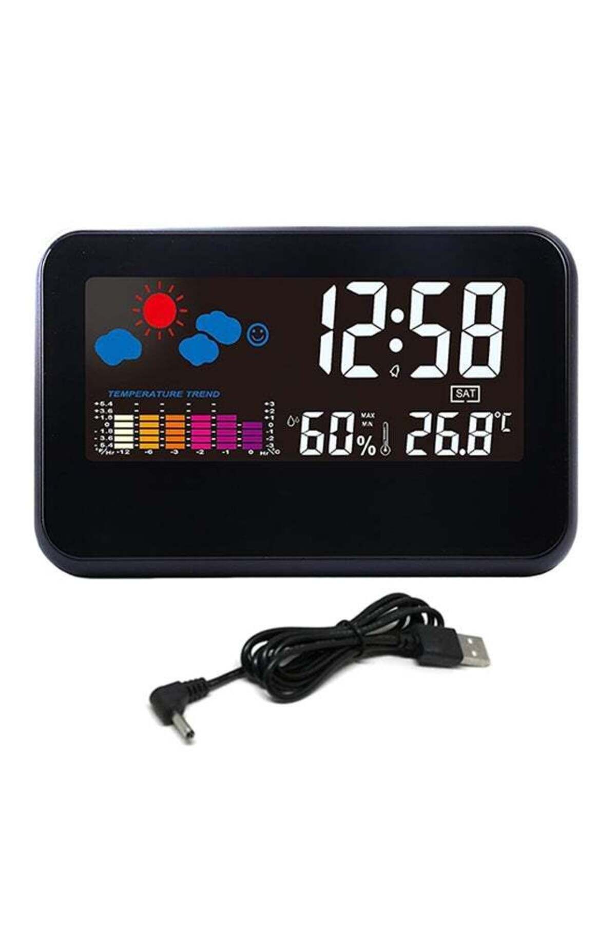 COOYA-Voice Control Digital Alarm Clock,Weather Forecast,Temperature Display, Calendar,LED Display 1