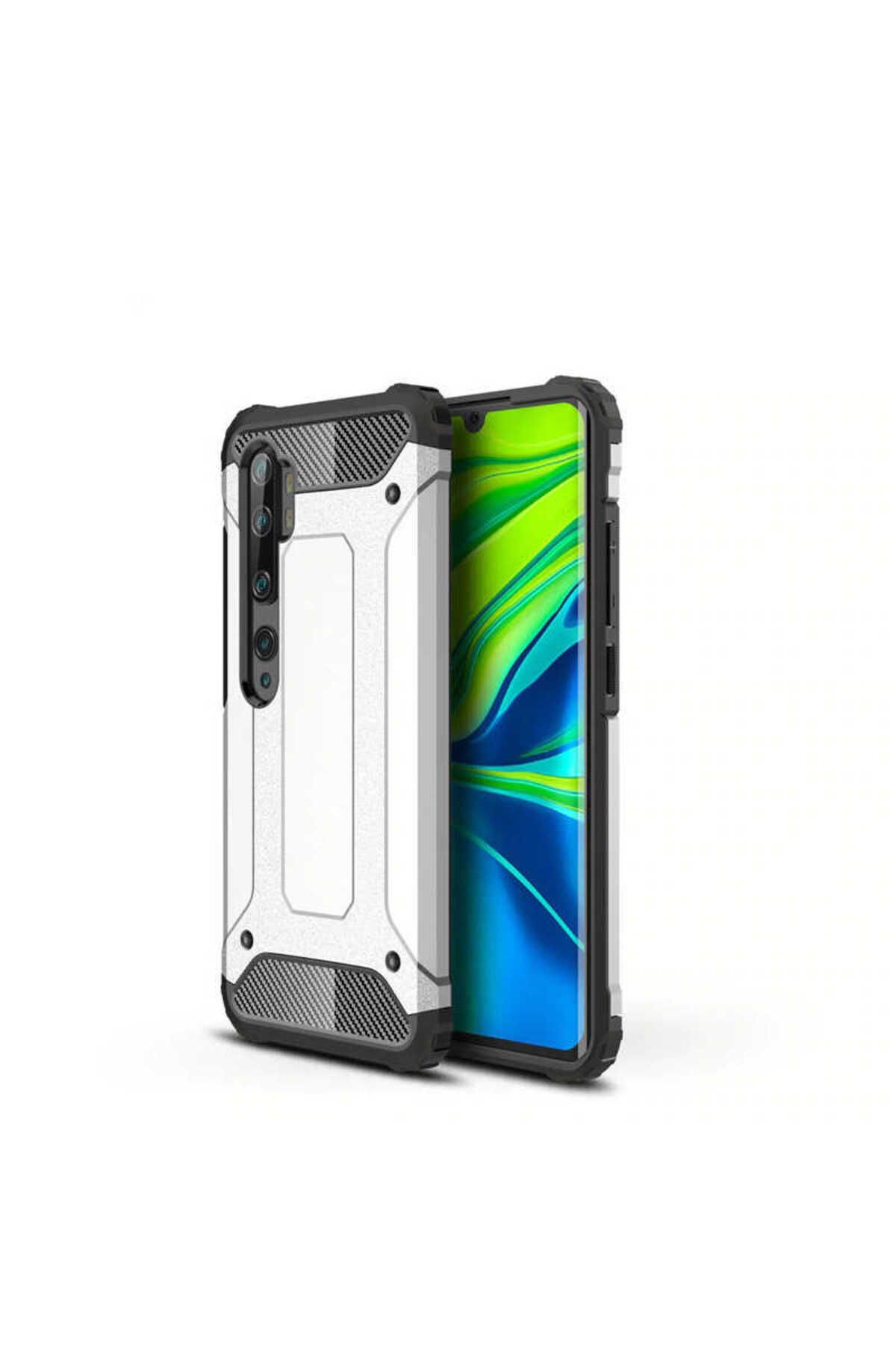 halkhouse Xiaomi Mi Note 10 Kılıf Zırh Tank Sert Korumalı Silikon Crash Silikon Kapak