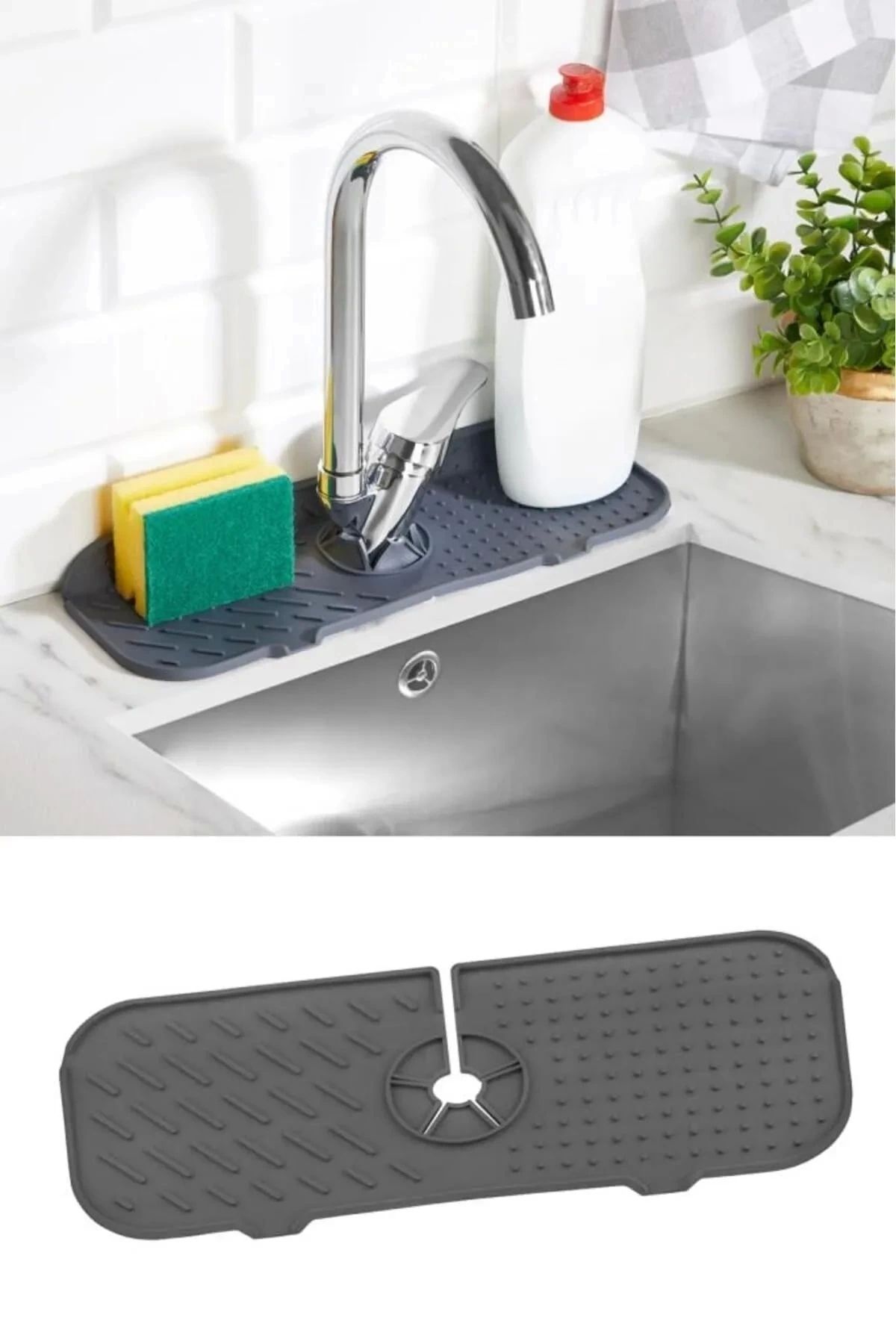 shop Esnek Musluk Lavabo Matı - Mutfak Banyo Batarya Su Tutucu Bulaşık Süngeri Matı