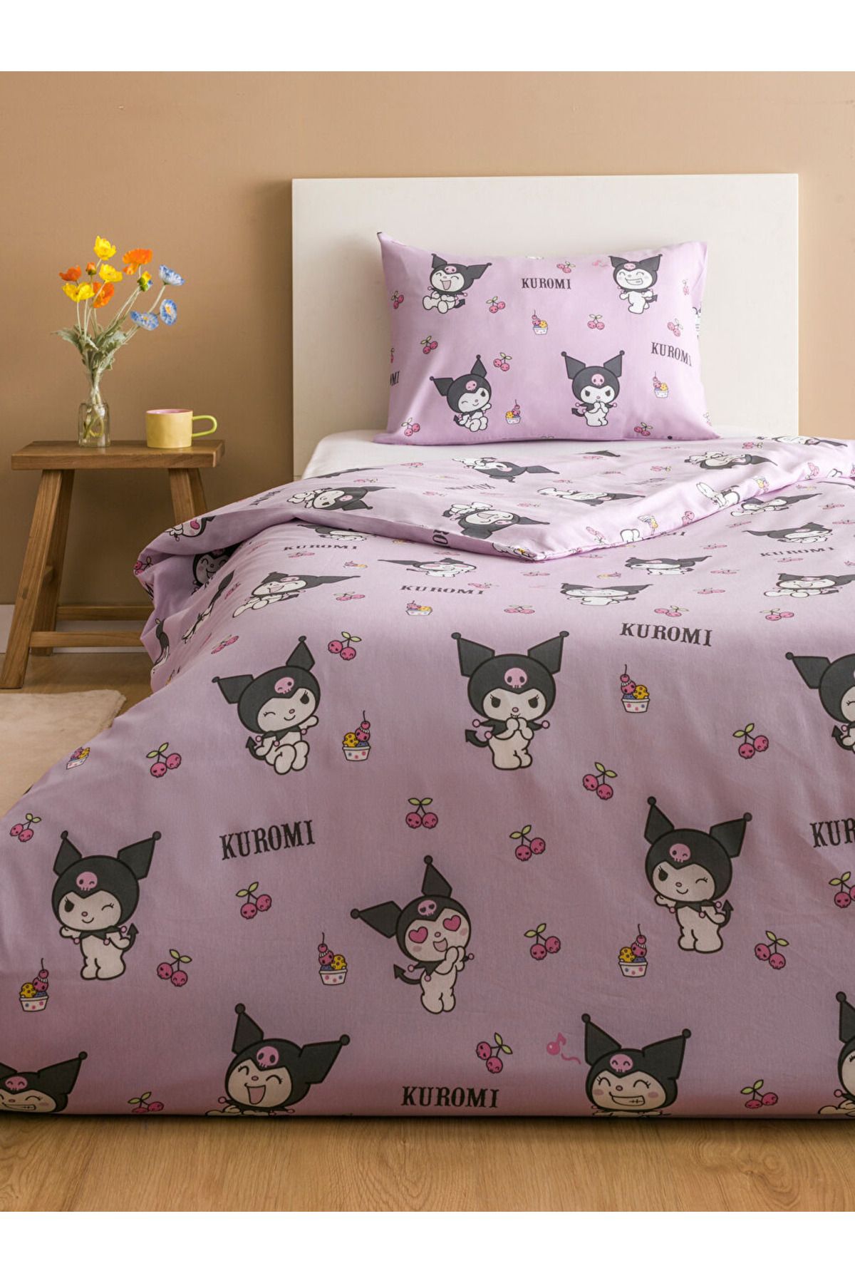 LC Waikiki Lila Kuromi Baskılı Çocuk Nevresim Seti
