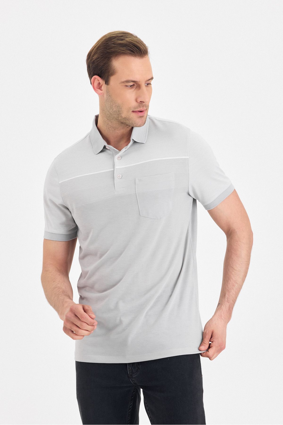 Wellalux Erkek Çift Renkli, Cepli, Polo Yaka T-shirt