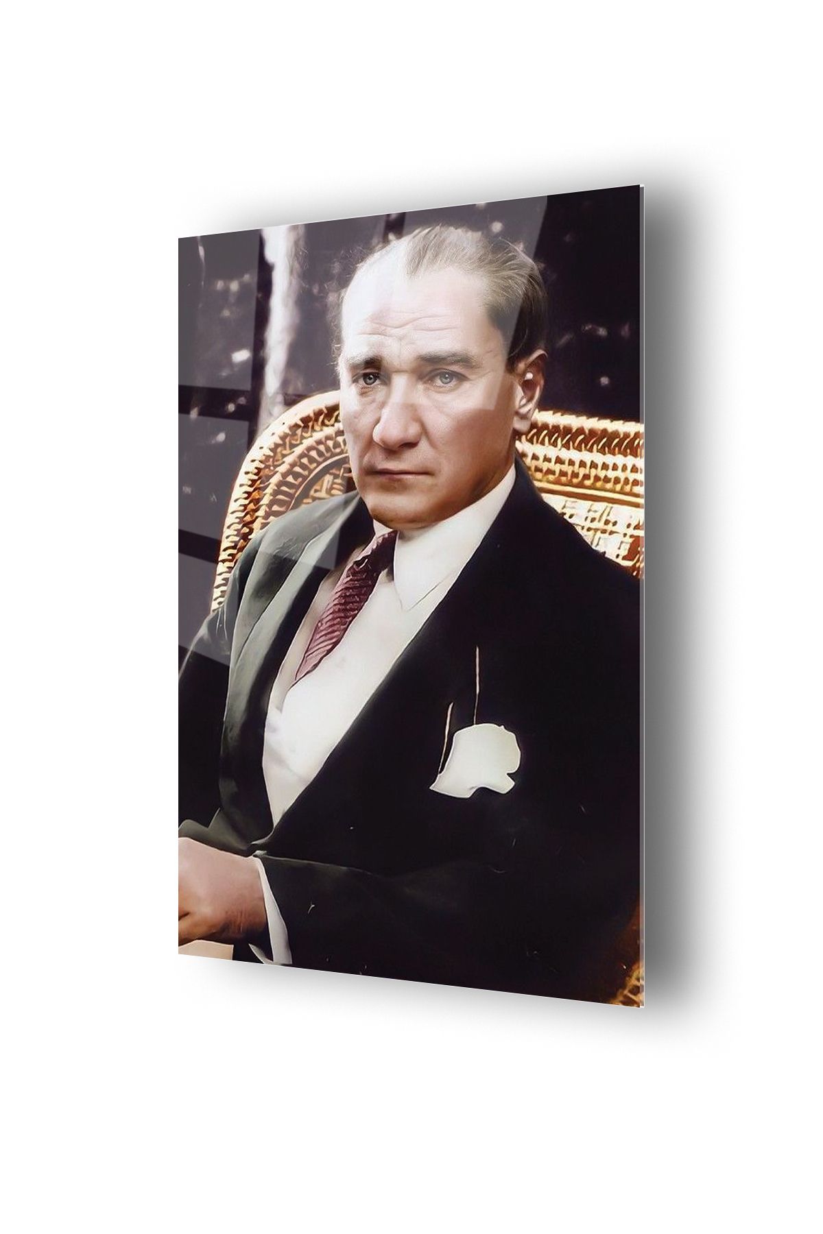 no77decor Atatürk Serisi Dayanıklı Cam Tablo