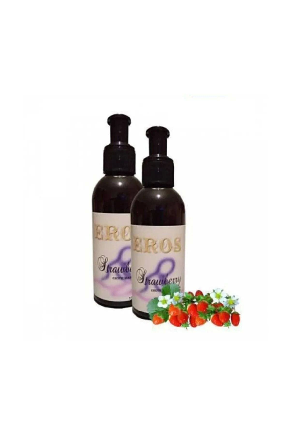 Modafiks Hologramlı Strawberry €rotic Massage Oıl 240ml Çilek Kokulu €rotik Masaj Yağı X 2 ADET