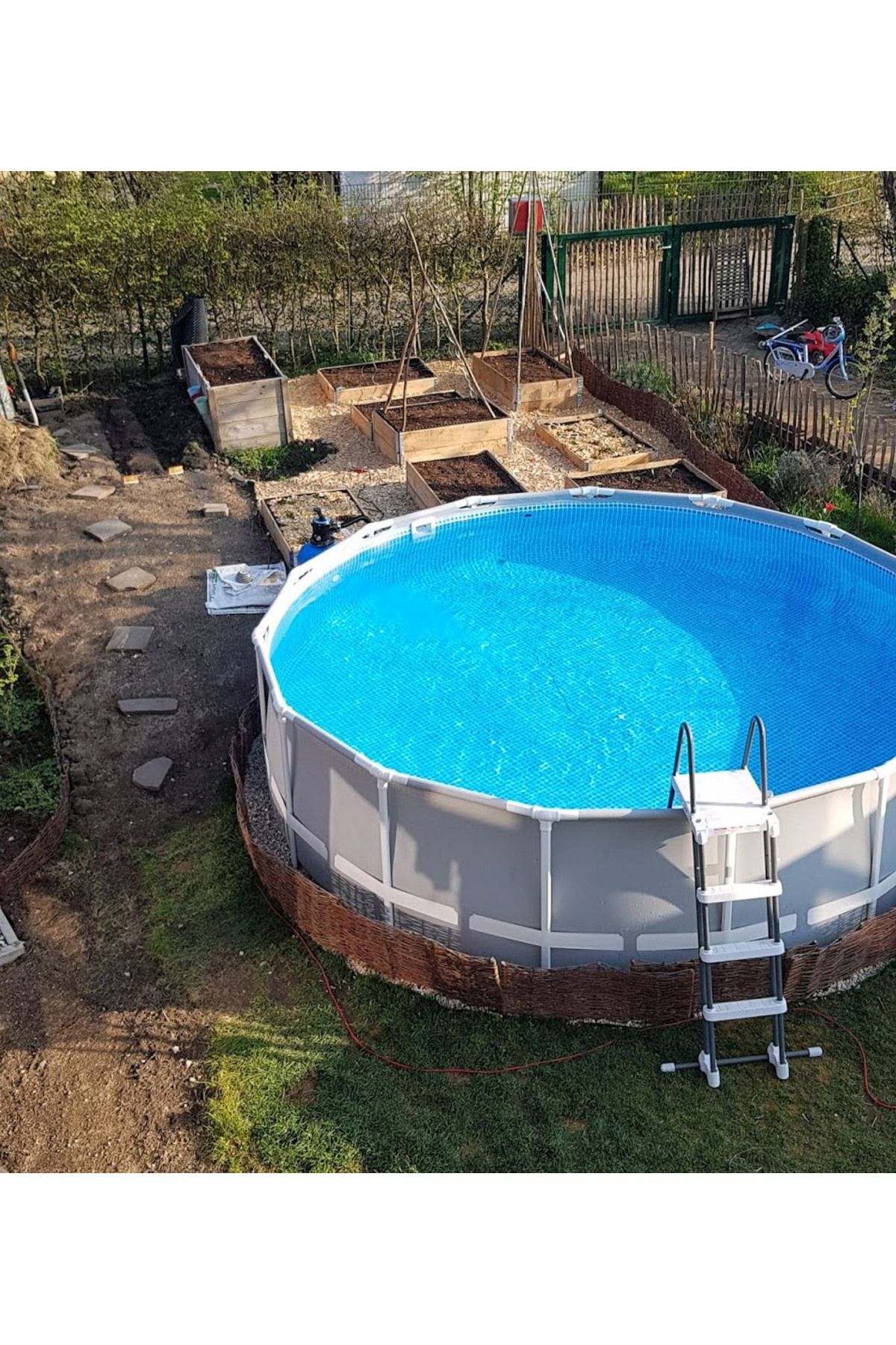 SERSIMO-Piscina cadru metalic Intex Prism Frame, 366x99cm, 9.000 litri, cu pompa de filtrare si scara 4