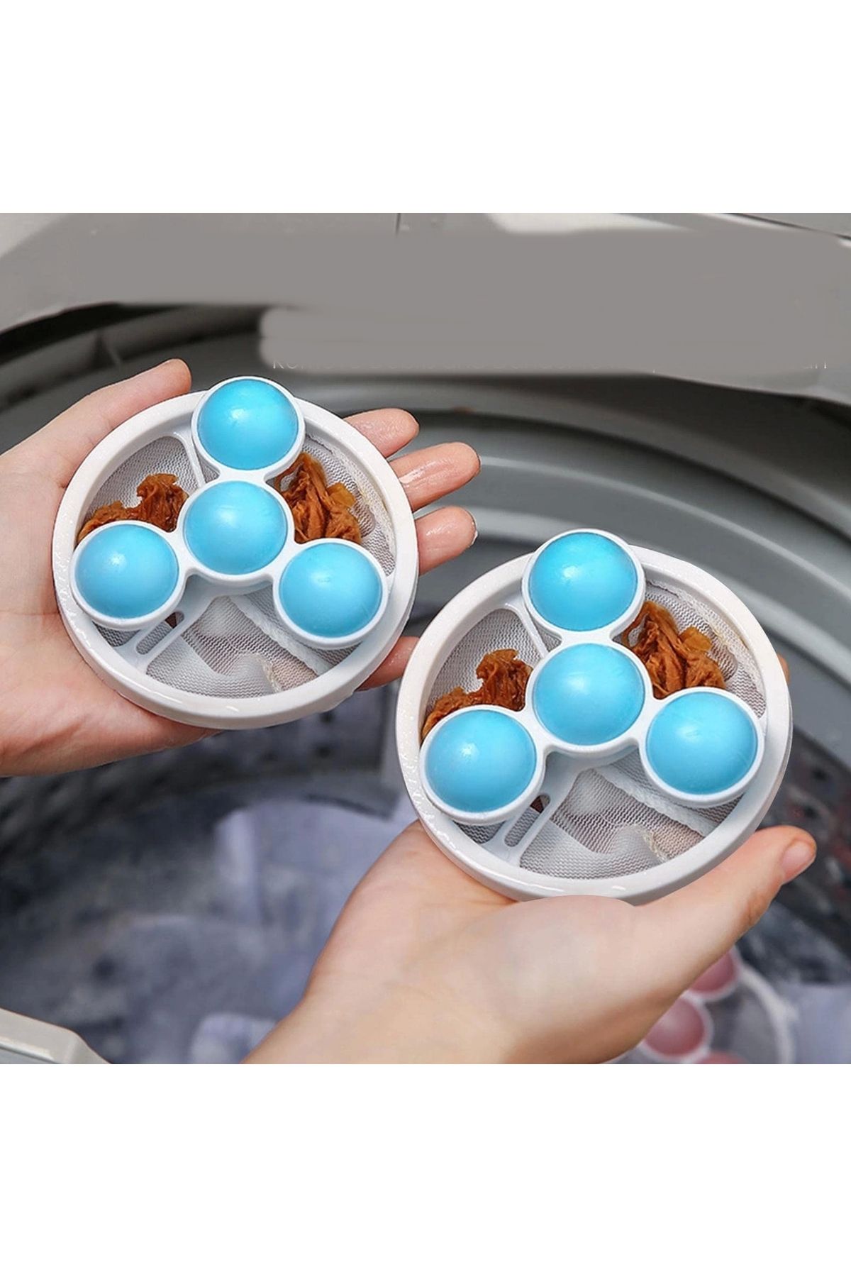shop 1 Adet Çamaşır Makinesi İçin Peçete -Toz- Evcil Tüyü Toplayıcı Yıkanabilir Tüy Toplayıcı File Aparat
