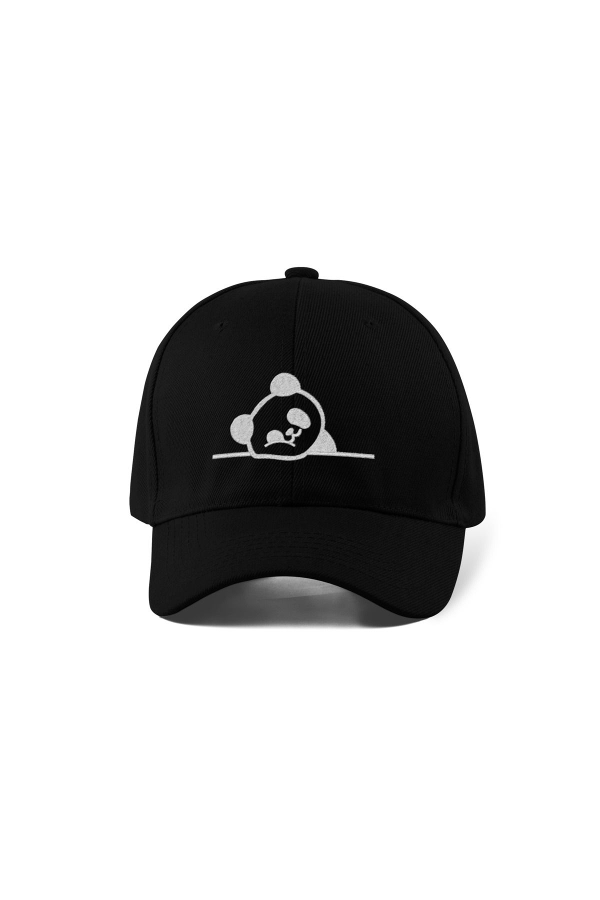 QUATEX Panda Nakışlı Siyah Spor Şapka Unisex Arkası Cırtlı Ayarlanabilir A Kalite Üründür