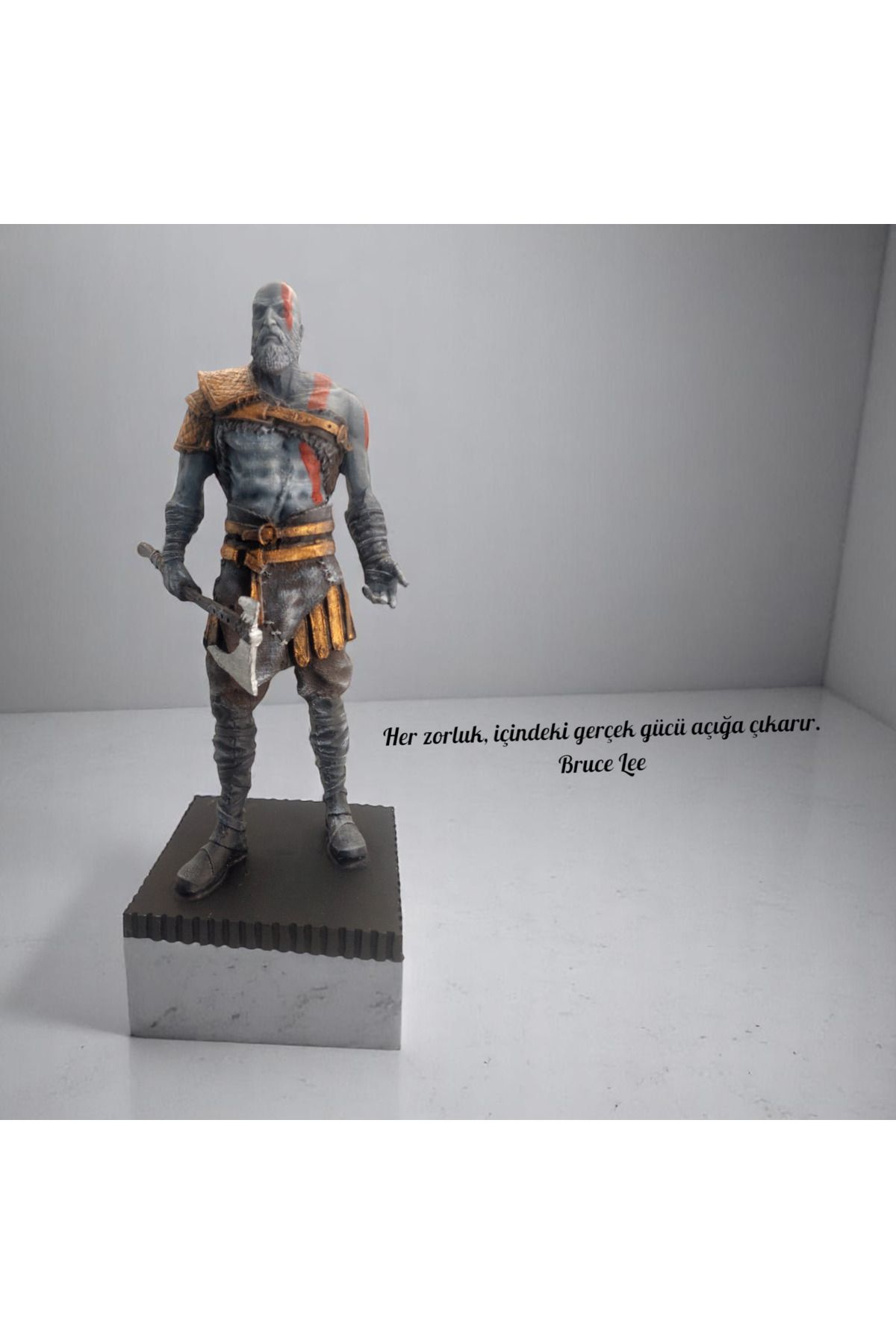Tasarım Kül Seramik Kratos Büst Dekoratif Obje PES06