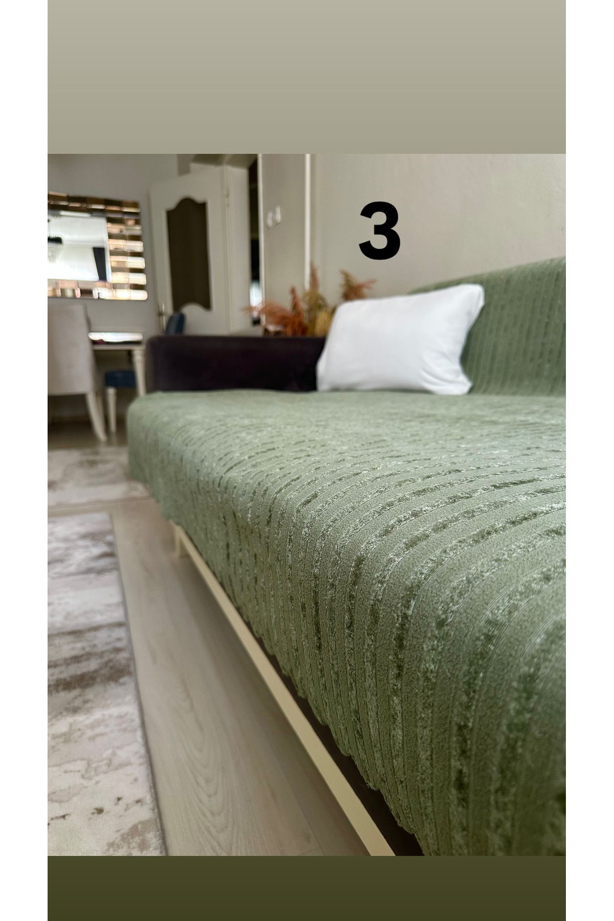 YALÇINKAYA HOME Kadife Süngerli Kaymaz Taban Koltuk - Çekyat Örtüsü 170x205cm