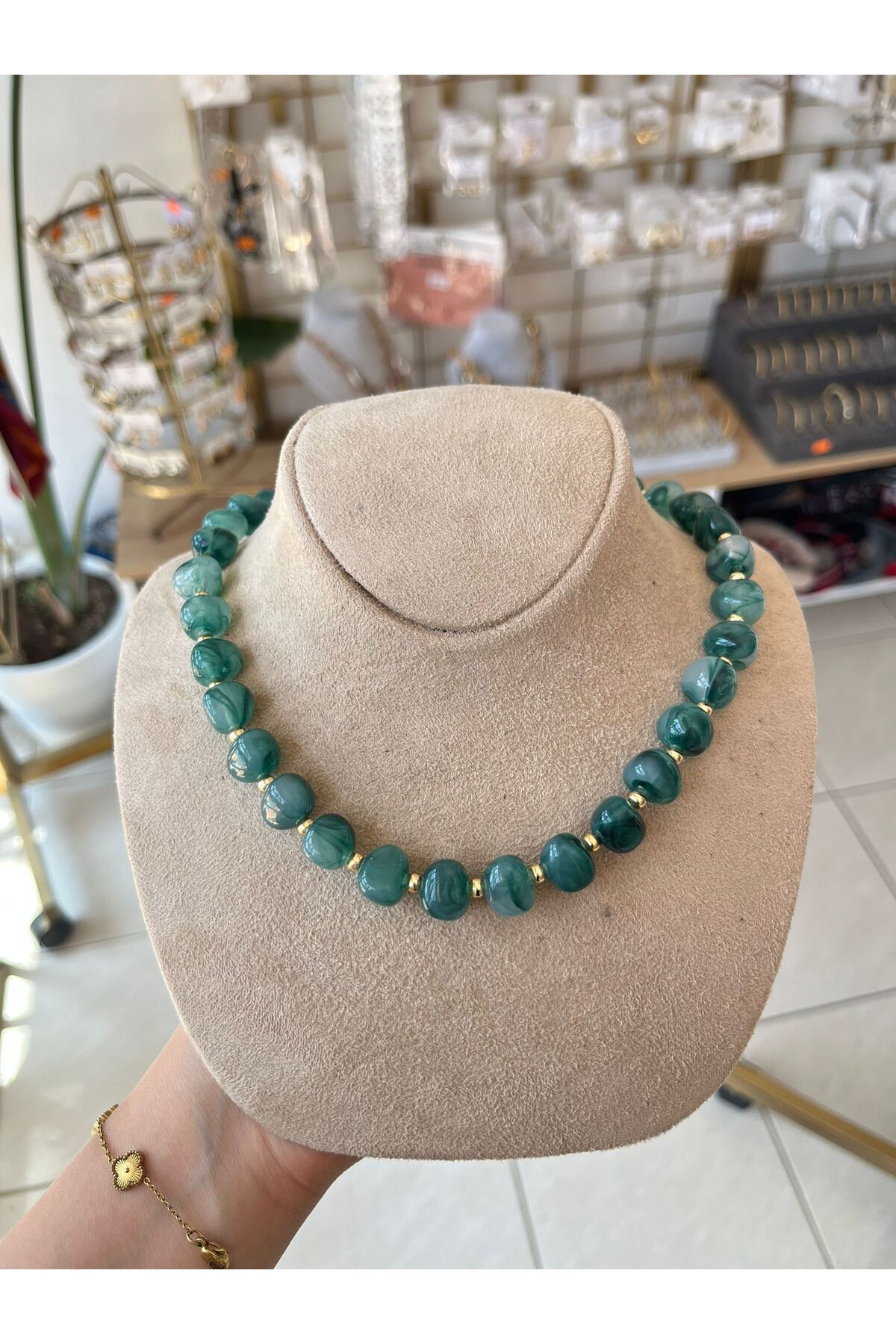 Doras Shine Doğal Taş Kolye Modeli