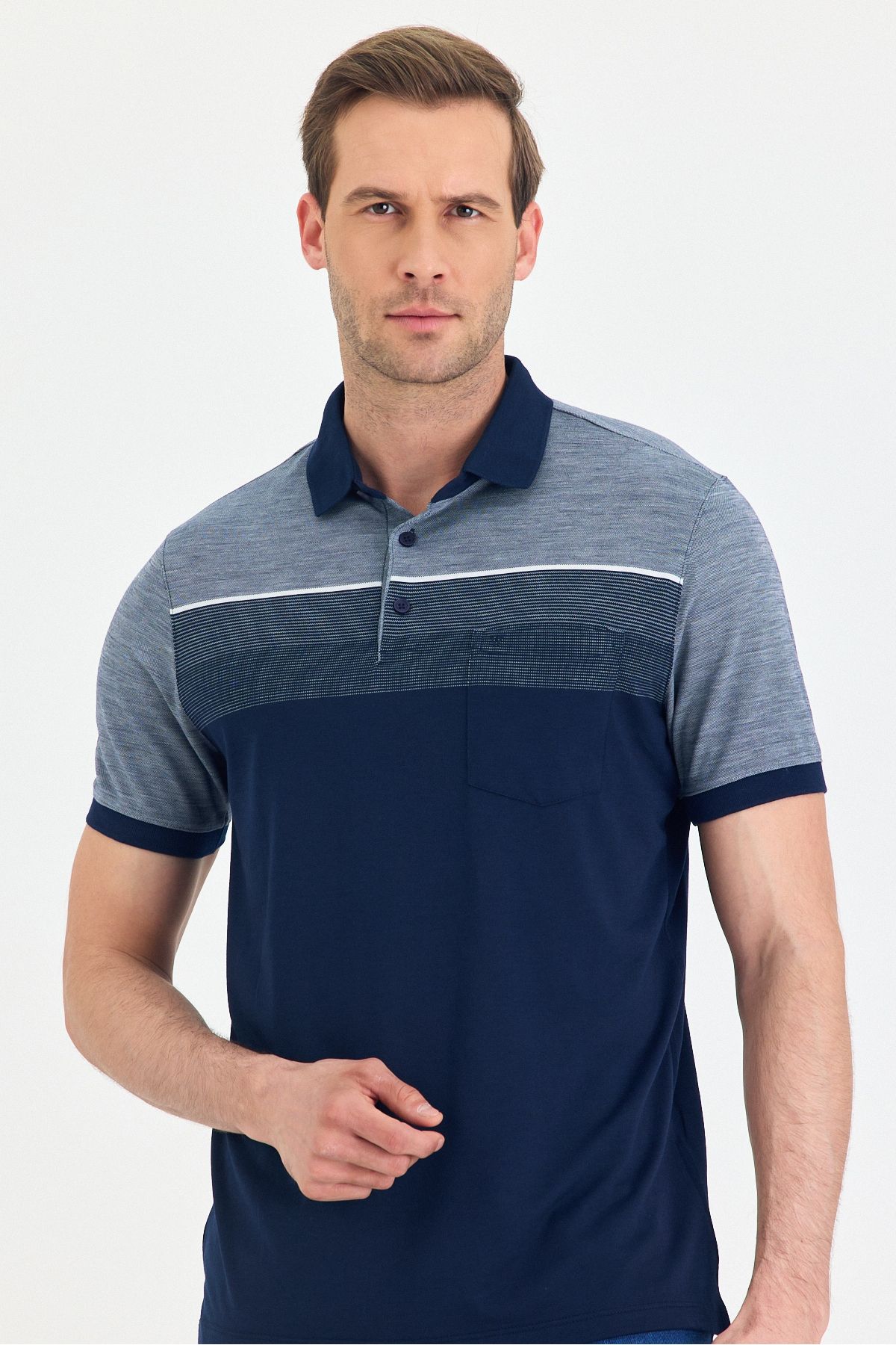 Wellalux Erkek Çift Renkli, Cepli, Polo Yaka T-shirt