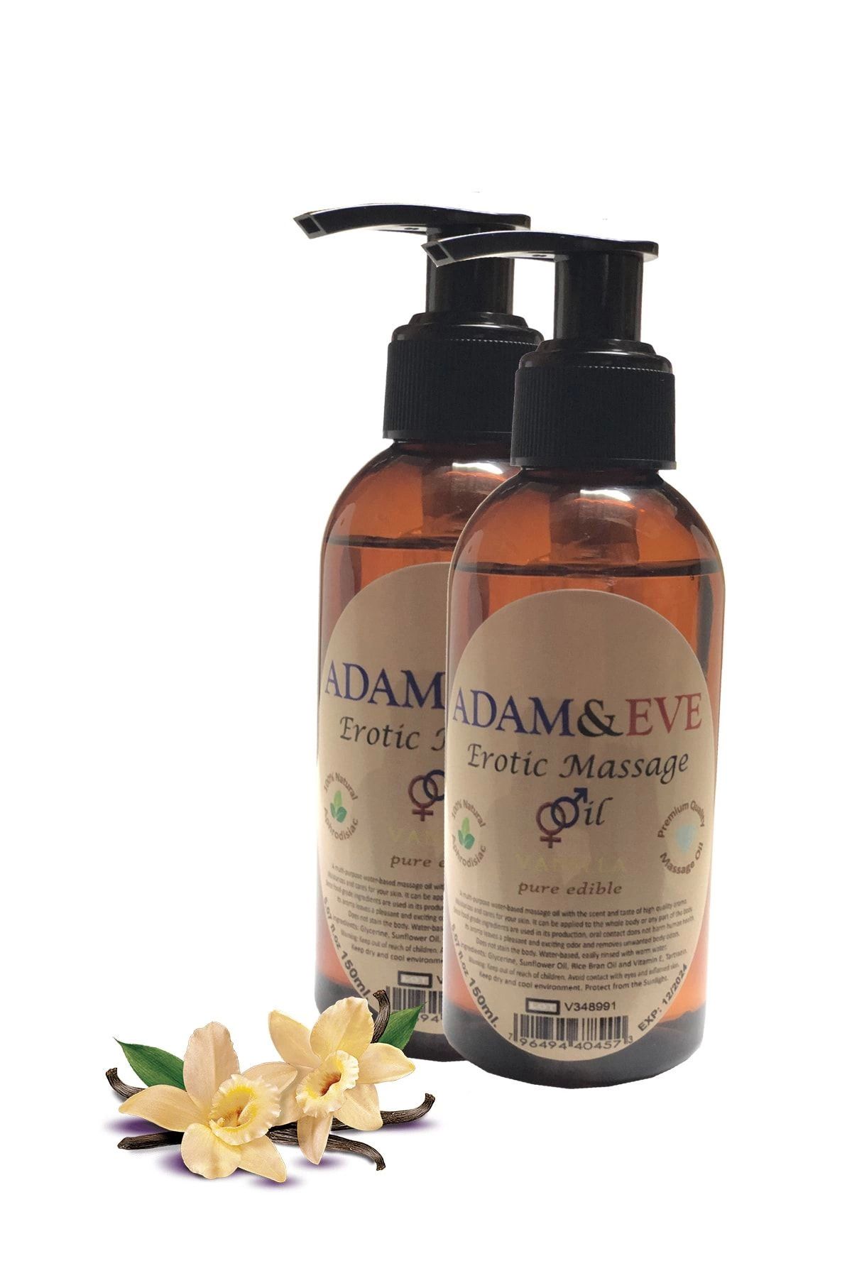 Modafiks Vanılla Massage Oil 2 Adet Vanilya Aromalı Vücut Masaj Yağı