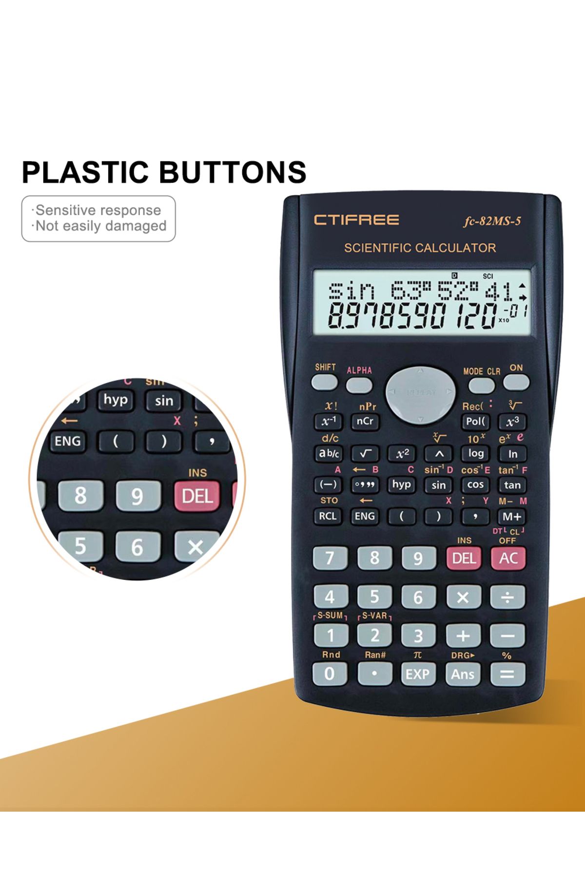 Choice-FC-82MS-5 Scientific Calculator - Exam-Ready, Multifunctional, Large Display - Portable & Durable fo 5