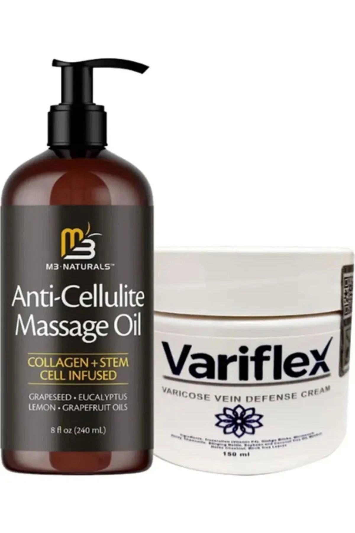Modafiks Variflex Anti-Cellulite Massage Oil 240 ml Masaj Yağı + Variflex Antivaris Karşıtı Kremi 150 ml