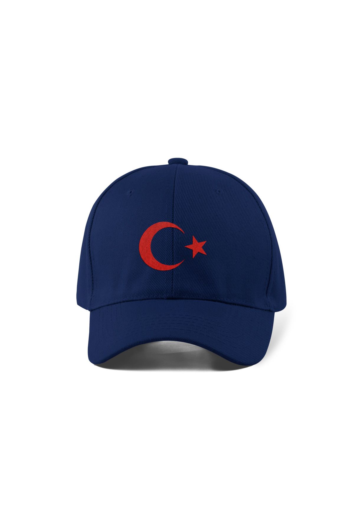 QUATEX Ay Yıldız Nakışlı Lacivert Spor Şapka Unisex Arkası Cırtlı Ayarlanabilir A Kalite Üründür