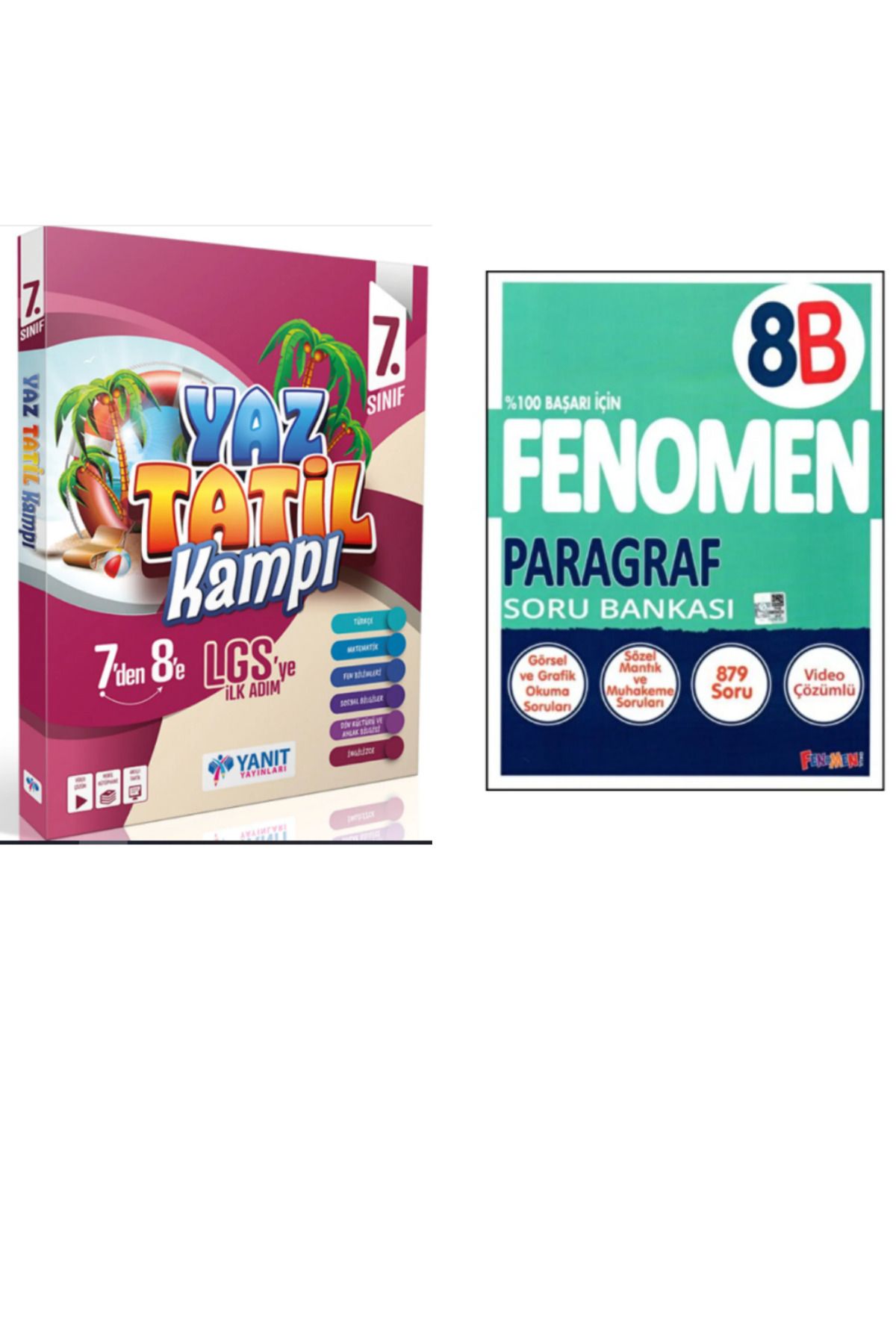 Fenomen Yayıncılık YANIT 7.SINIF YAZ TATİL KAMP KİTABI + FENOMEN 8B PARAGRAF SET 2025