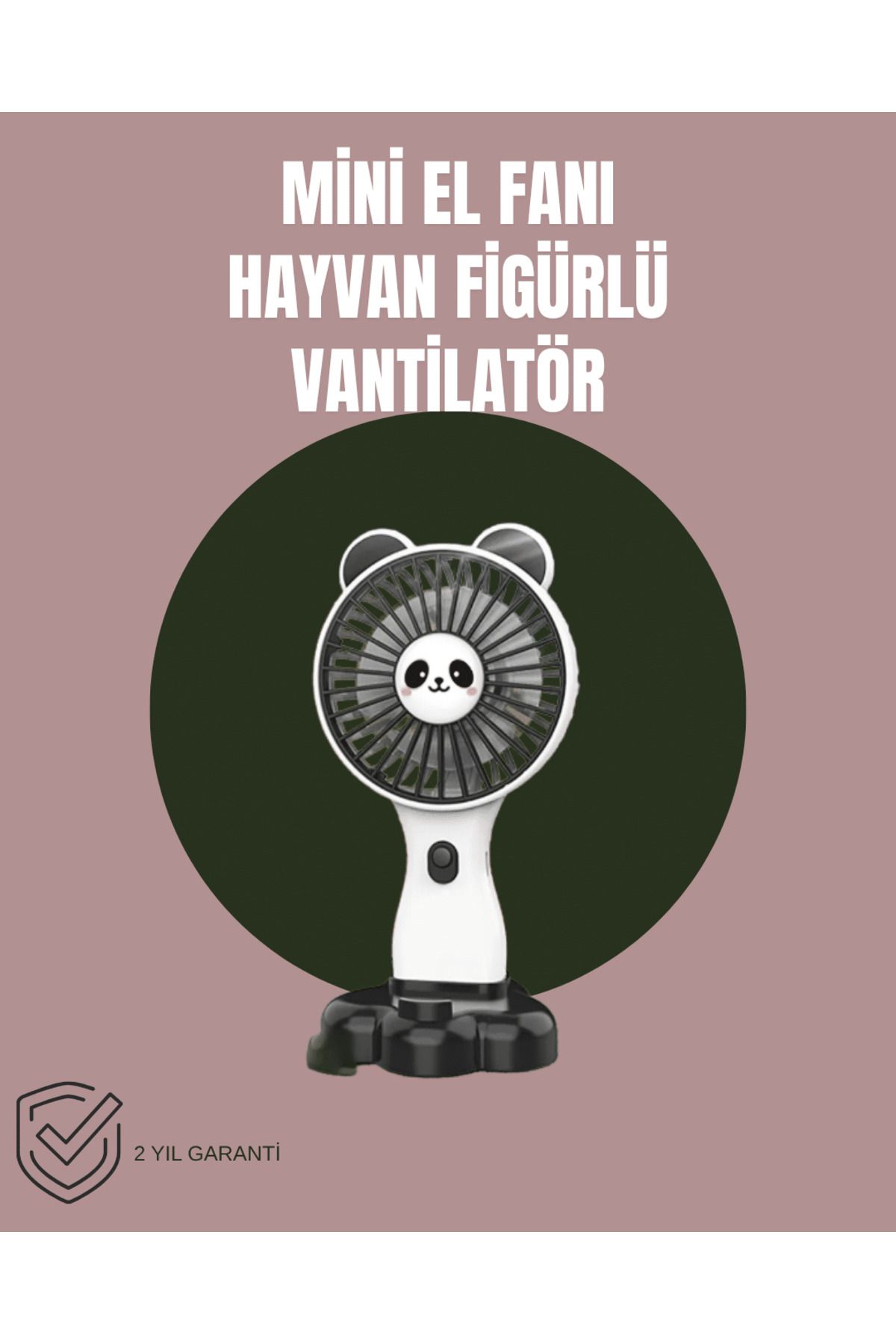 FTA TİCARET Hayvan Figürlü Mini El Fanı – USB Şarjlı Sessiz Vantilatör