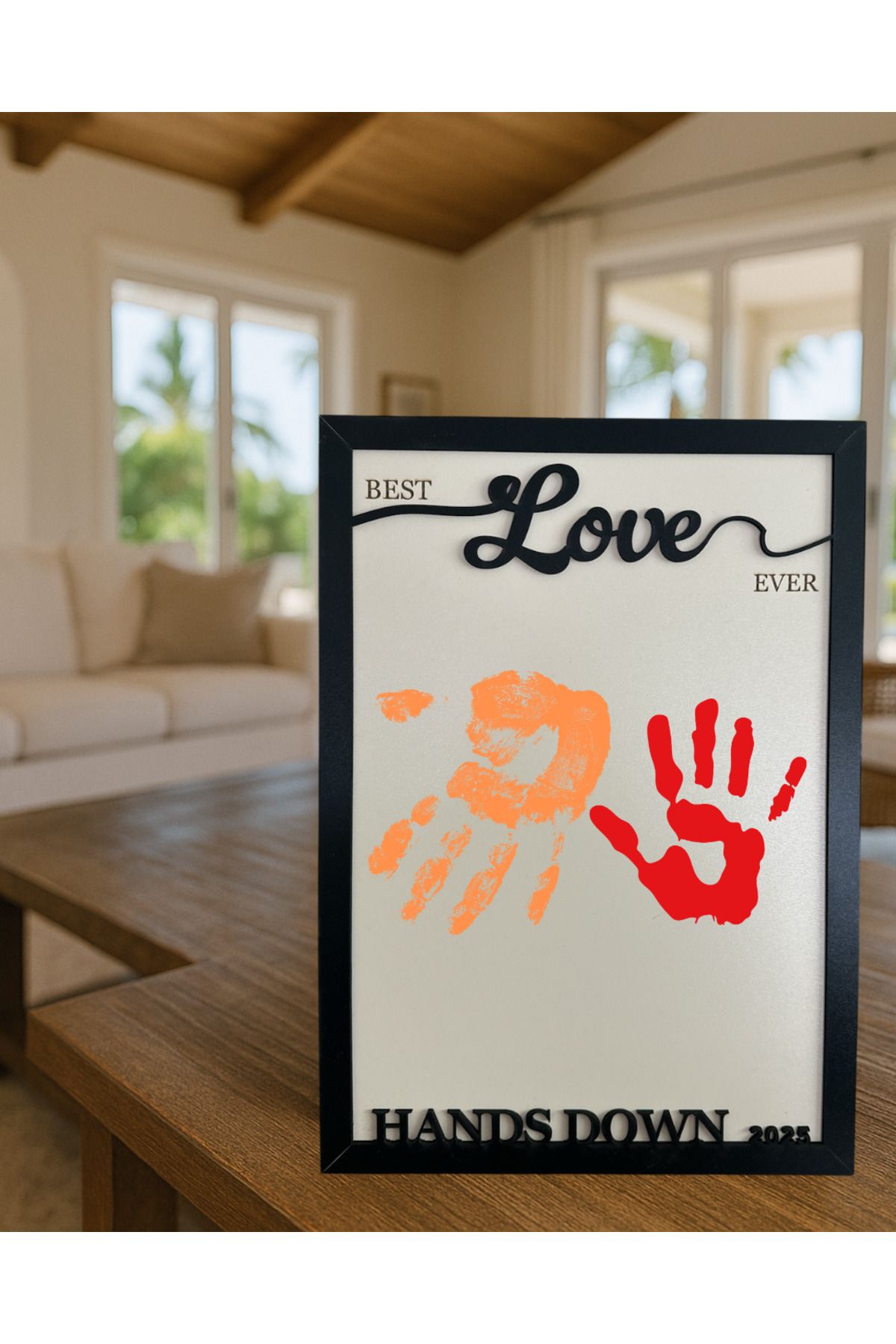 Avuç İzim Sevdiğin Kişiye El İzi Hatıra Tablosu – BEST LOVE 2025 | El Ele Anı Bırak