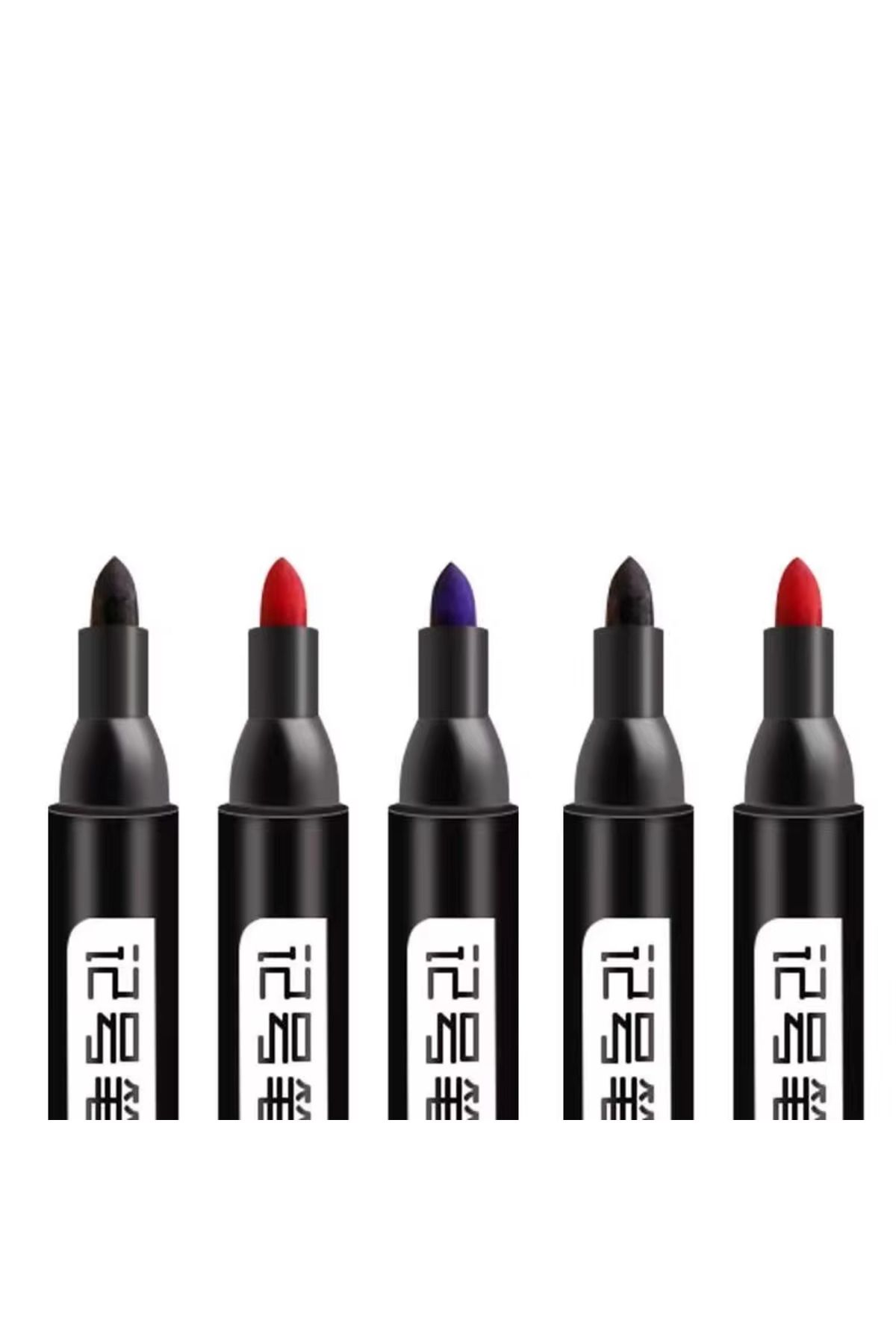 Choice-10 black A set of 10 large-tip black ink marker pens for non-erasable marking and notation 3