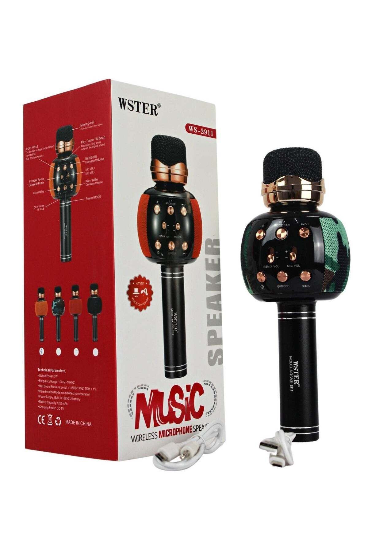 Wster-Bluetooth Karaoke Handheld Microphone With Speaker 1