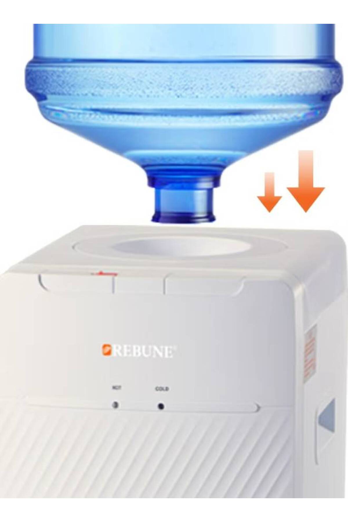 موزع مياه علوي، سعة 5 لترات، ساخن/بارد، RE-8-019 أبيض