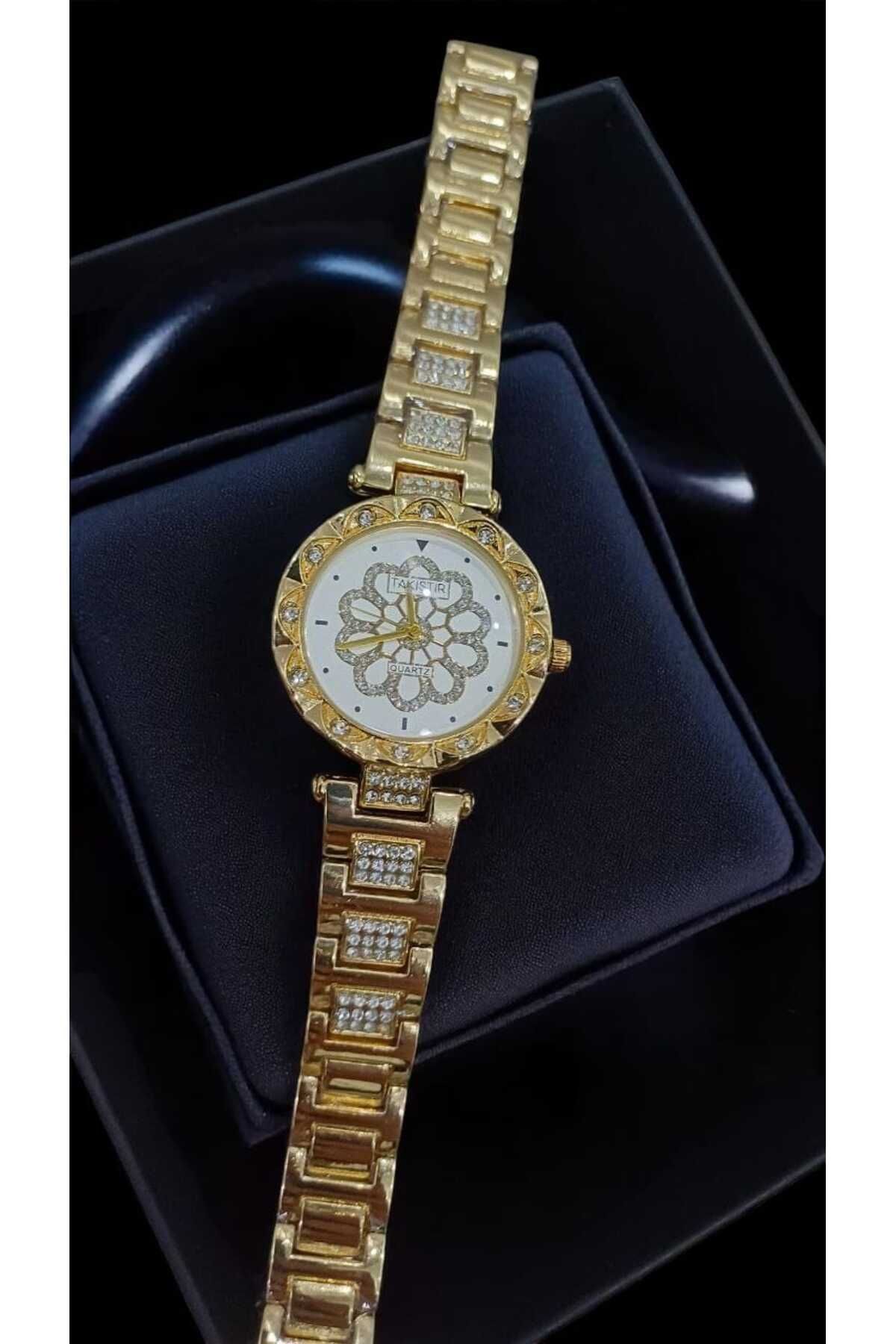 YSX JEWELRY Çiçek Detaylı Kadın Kol Saati