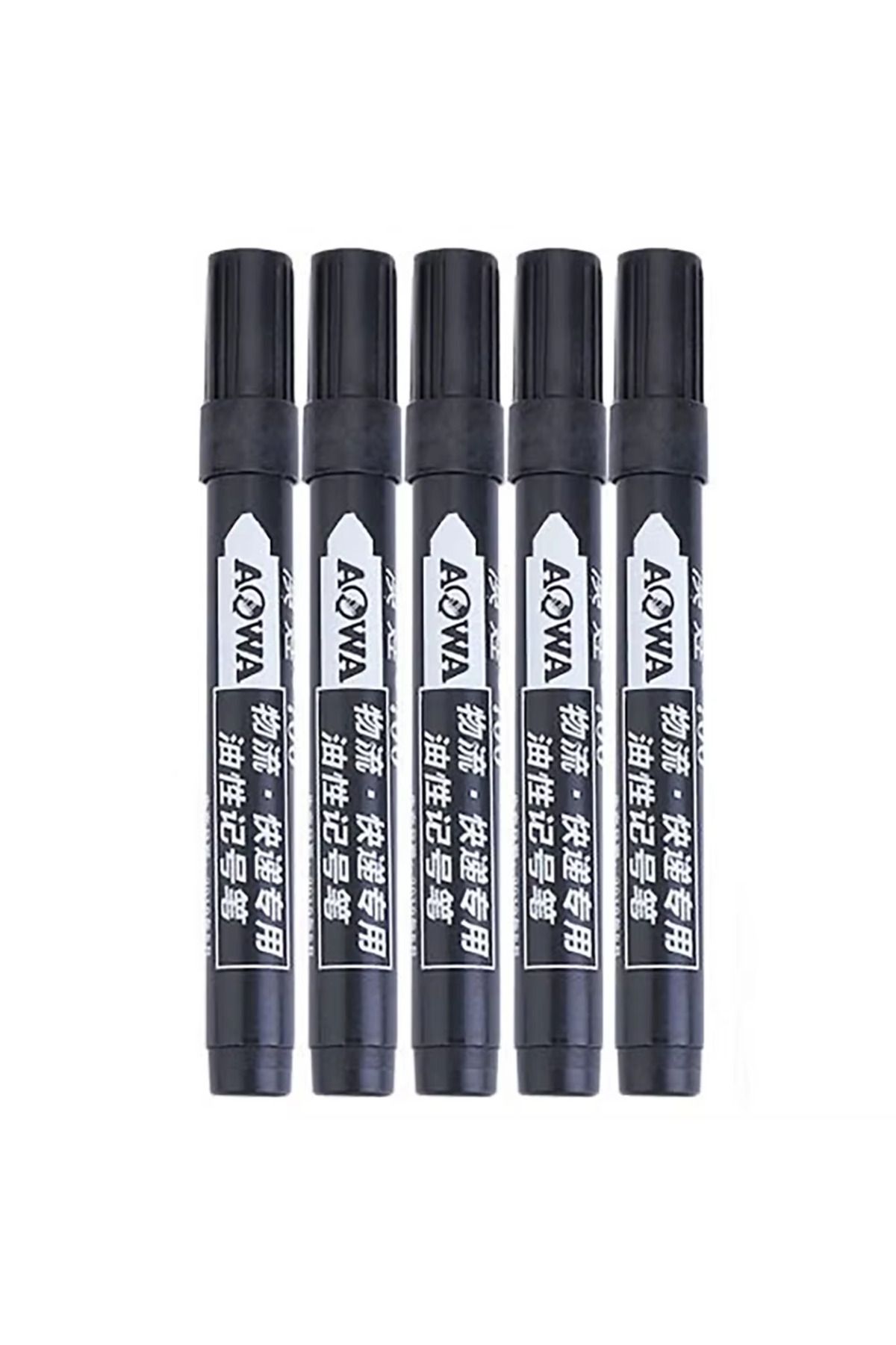 Choice-10 black A set of 10 large-tip black ink marker pens for non-erasable marking and notation 6
