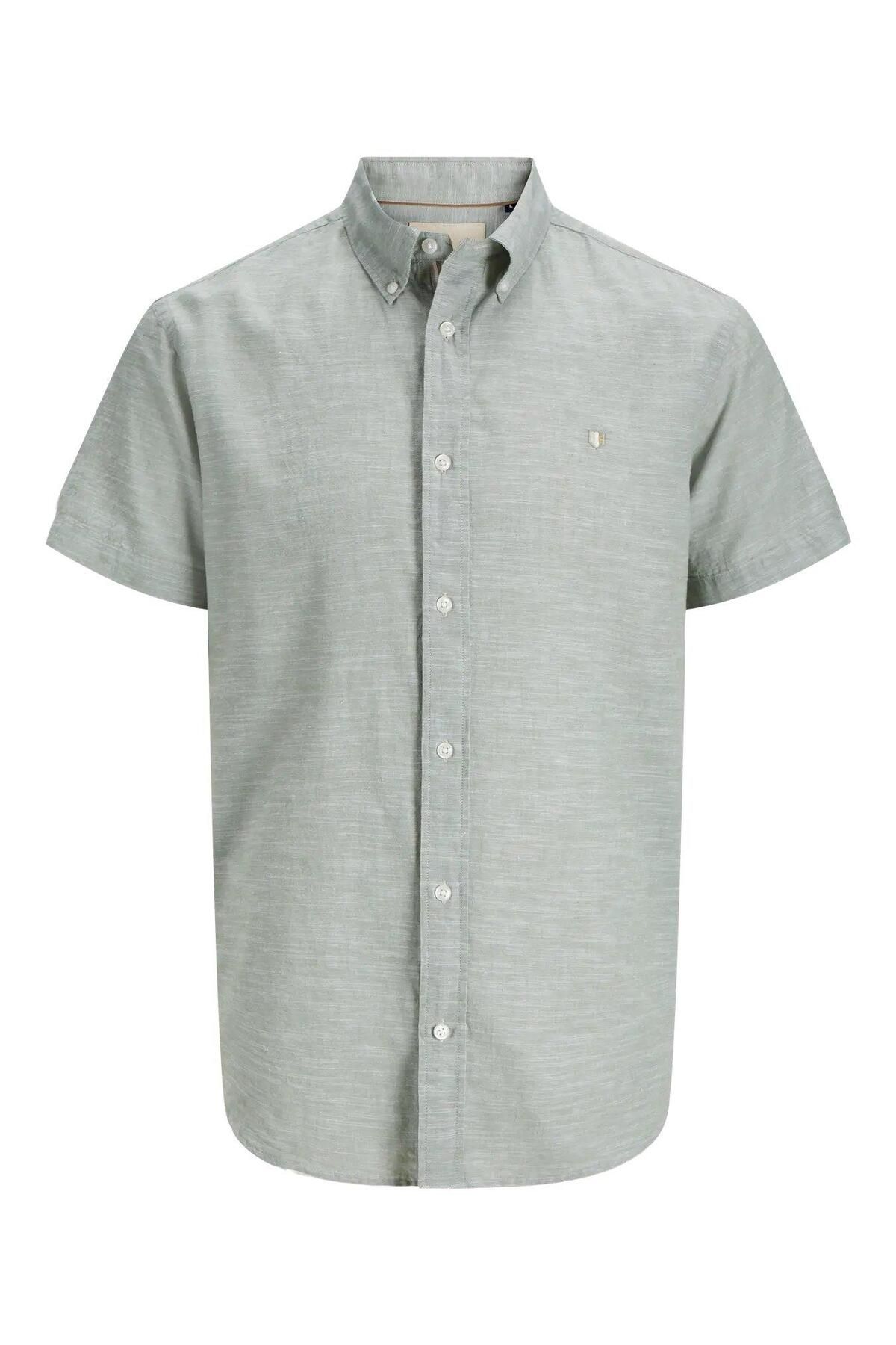 Jack & Jones JPRBLUSUMMER SHIELD S/S SHIRT LN - Hedge Green 12276814-HE