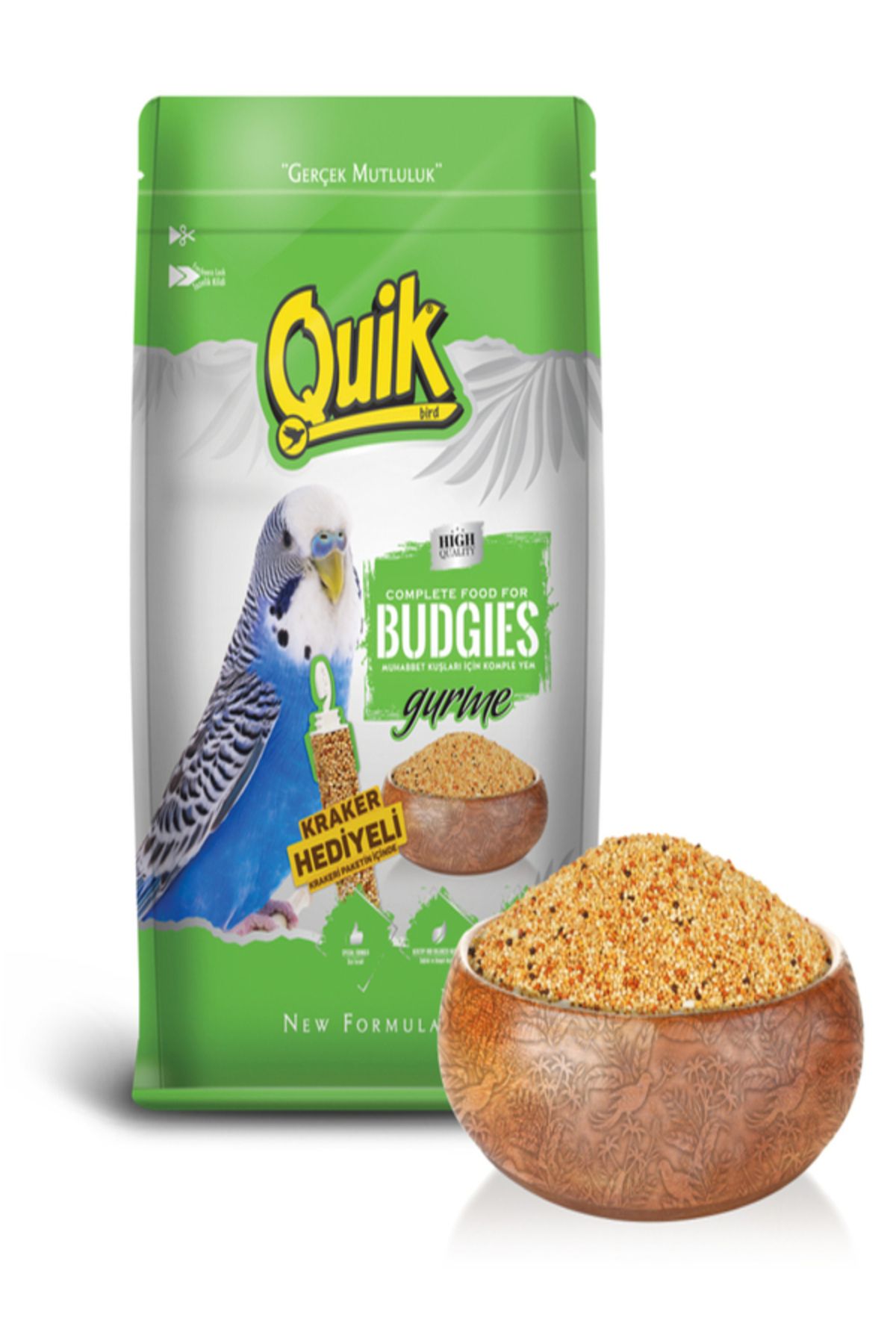 Quik GURME MUHABBET KUŞU YEMI 500 GR (KRAKER HEDIYELI)