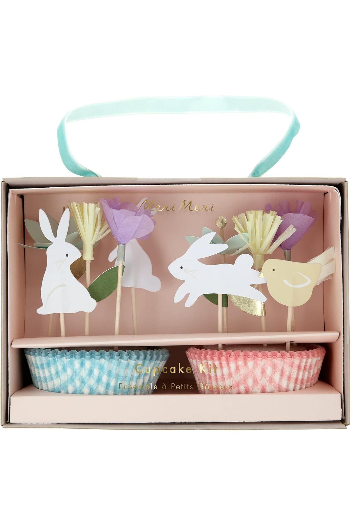 mazıdağı mazzıdağ Meri Paskalya Cupcake Kit Çiçekli Tavşan Cupcake Seti 24'lü new store 1133631